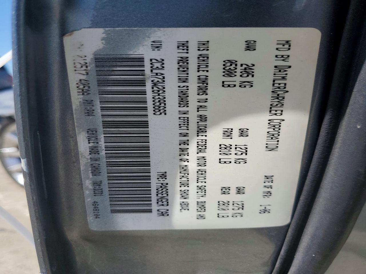 2006 Chrysler 300c Srt-8 Gray vin: 2C3LA73W26H395665