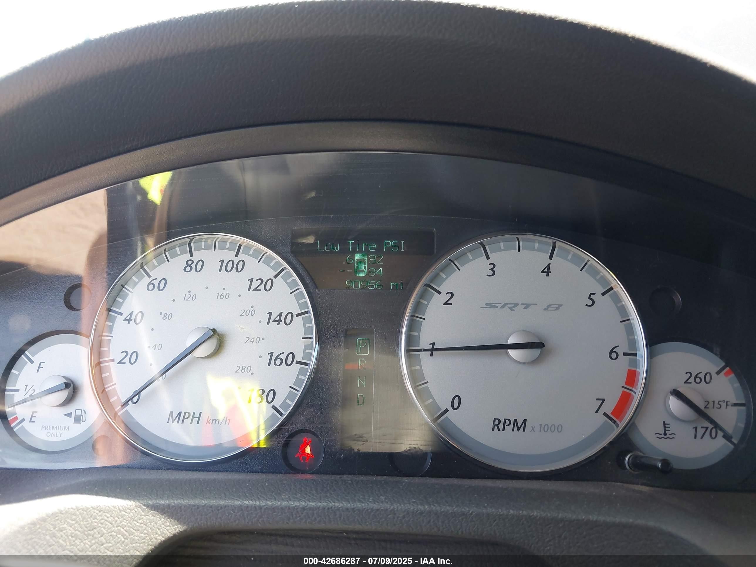 2007 Chrysler 300c Srt8 Черный vin: 2C3LA73W77H637836