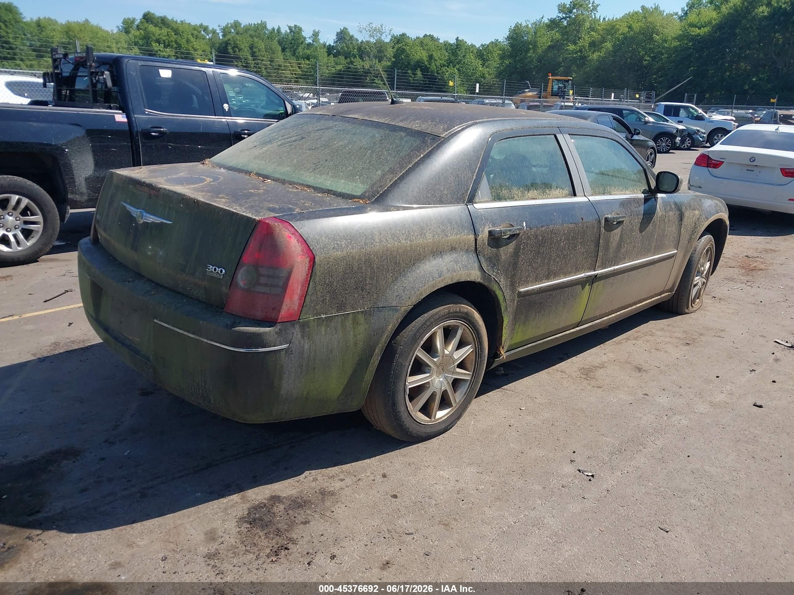 2008 Chrysler 300 Touring Black vin: 2C3LK53G08H128893
