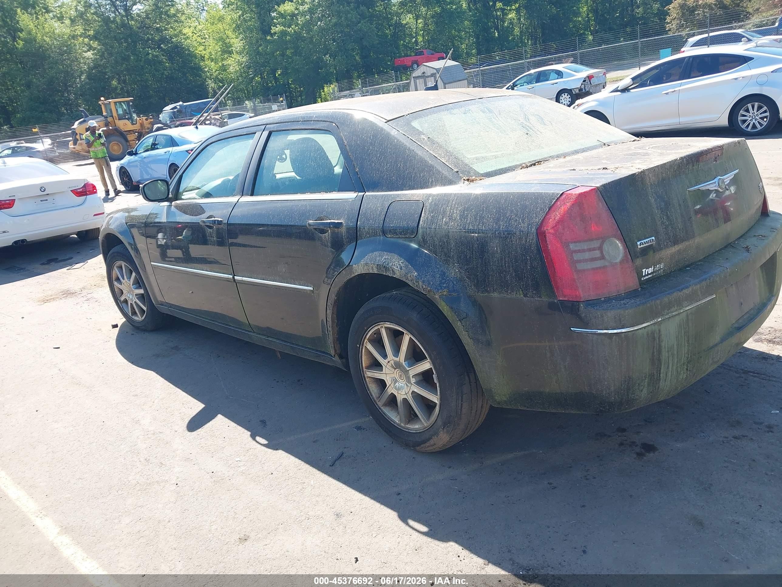 2008 Chrysler 300 Touring Black vin: 2C3LK53G08H128893