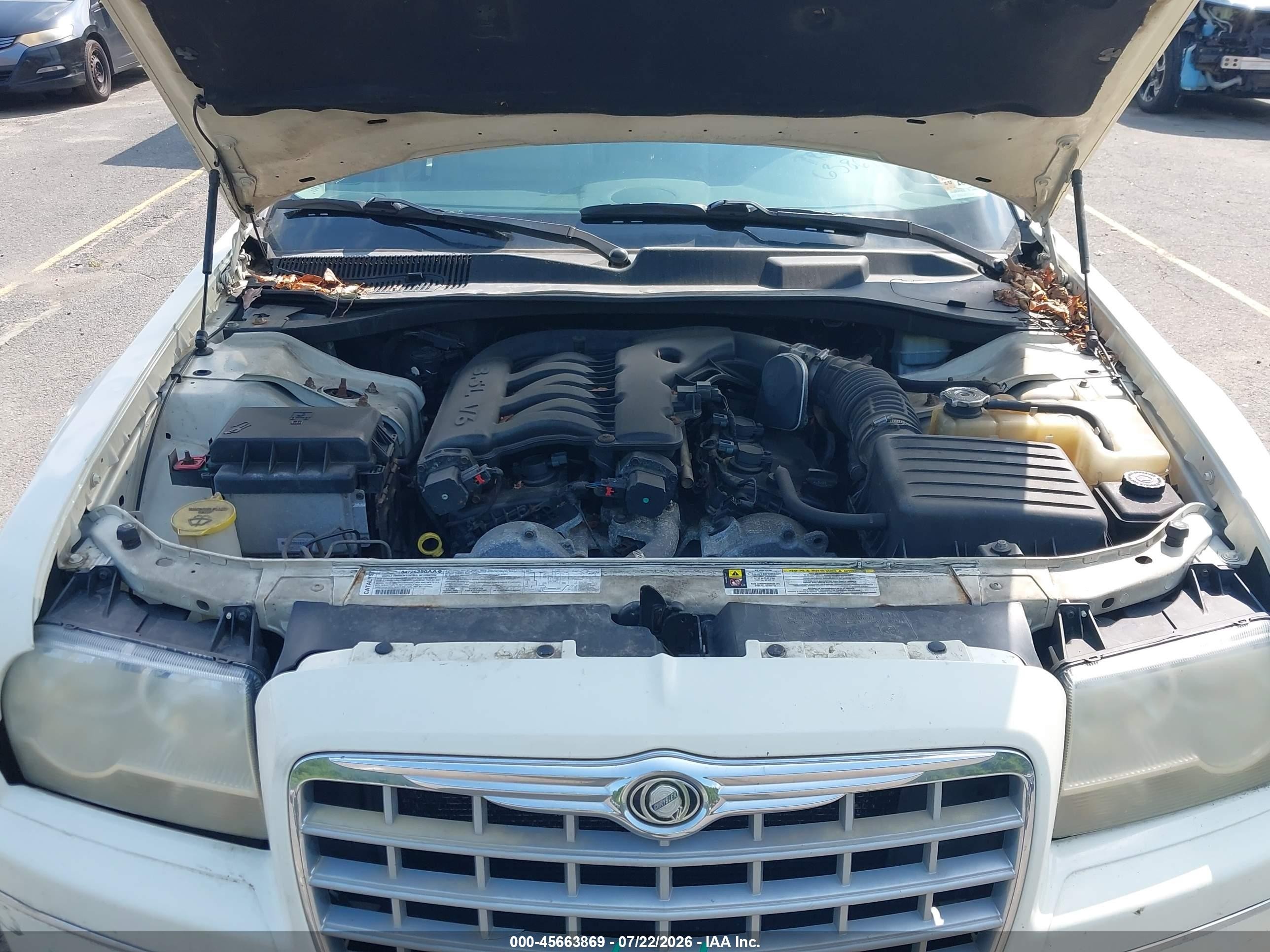 2007 Chrysler 300 Touring Белый vin: 2C3LK53G57H821943