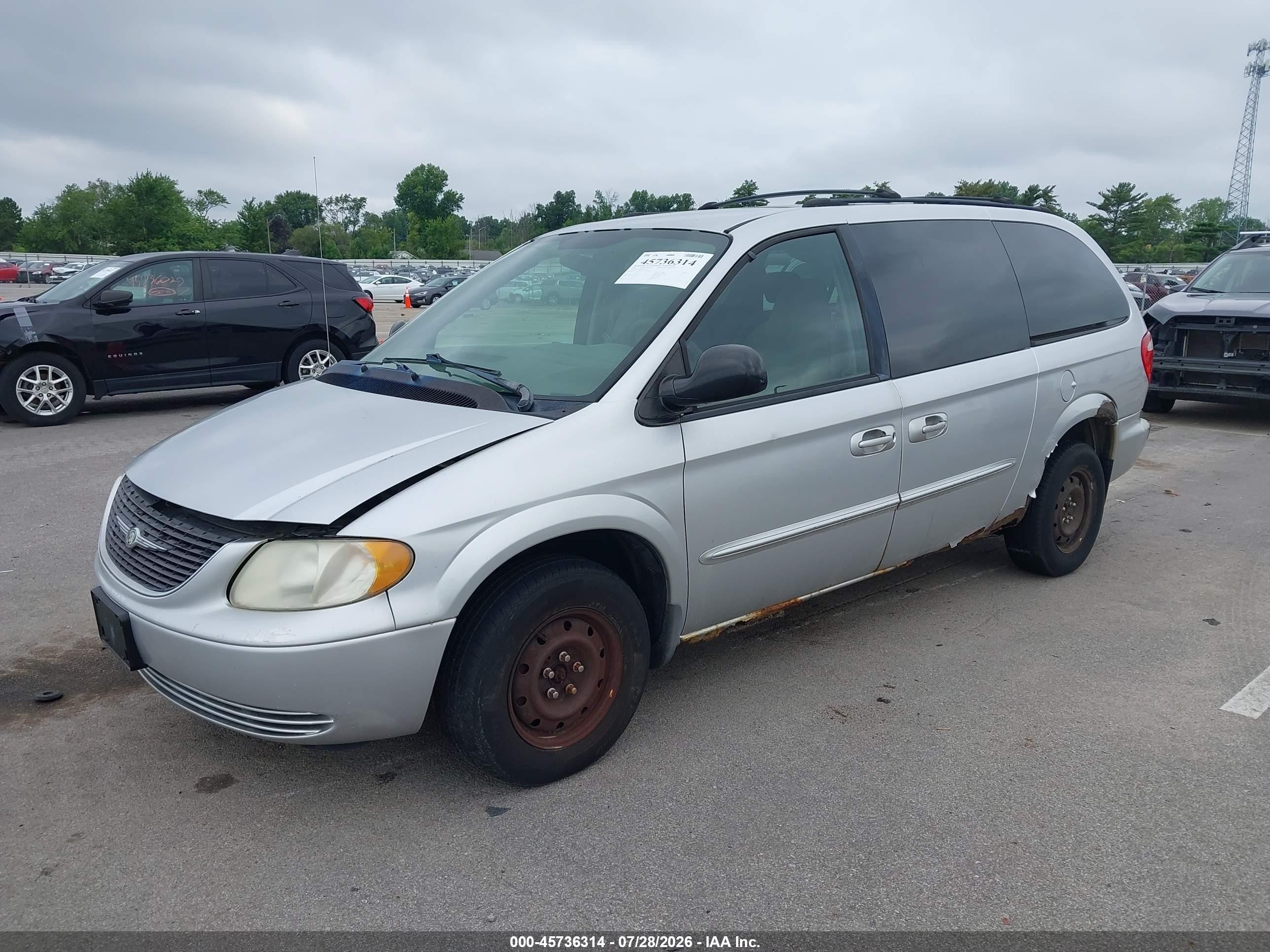 2003 Chrysler Town & Country   Silver vin: 2C4GP24363R242120