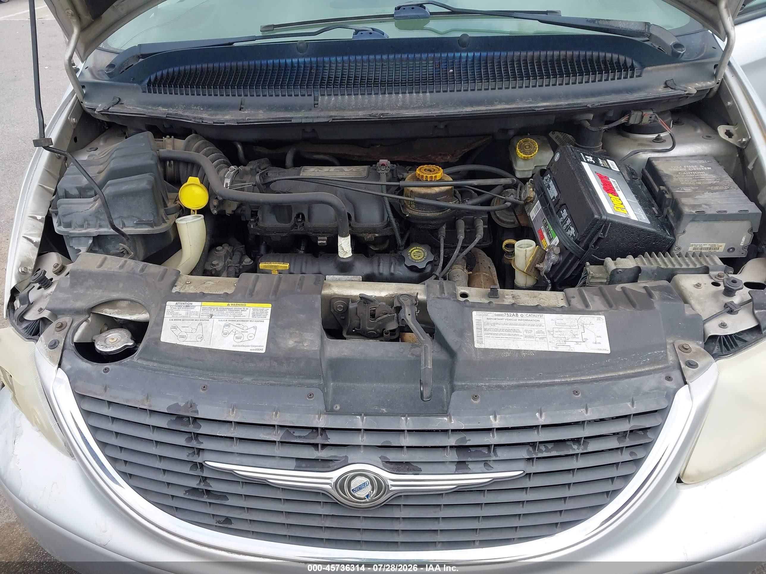 2003 Chrysler Town & Country   Silver vin: 2C4GP24363R242120