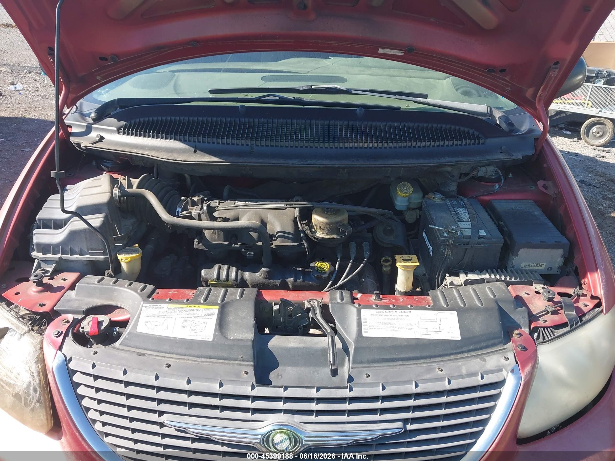 2003 Chrysler Town & Country   Maroon vin: 2C4GP24R23R323801