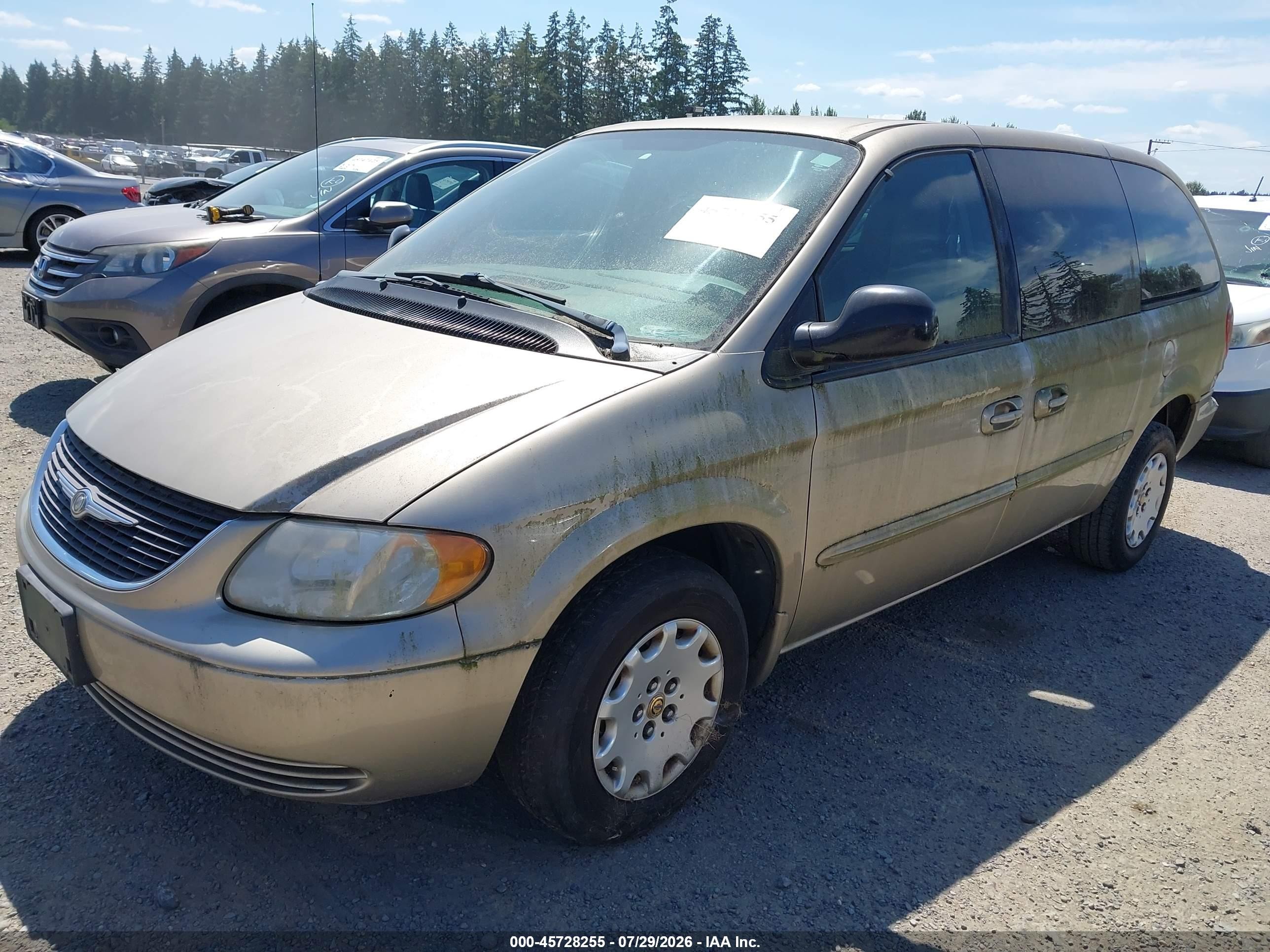 2002 Chrysler Town & Country Lx Gold vin: 2C4GP44332R729253
