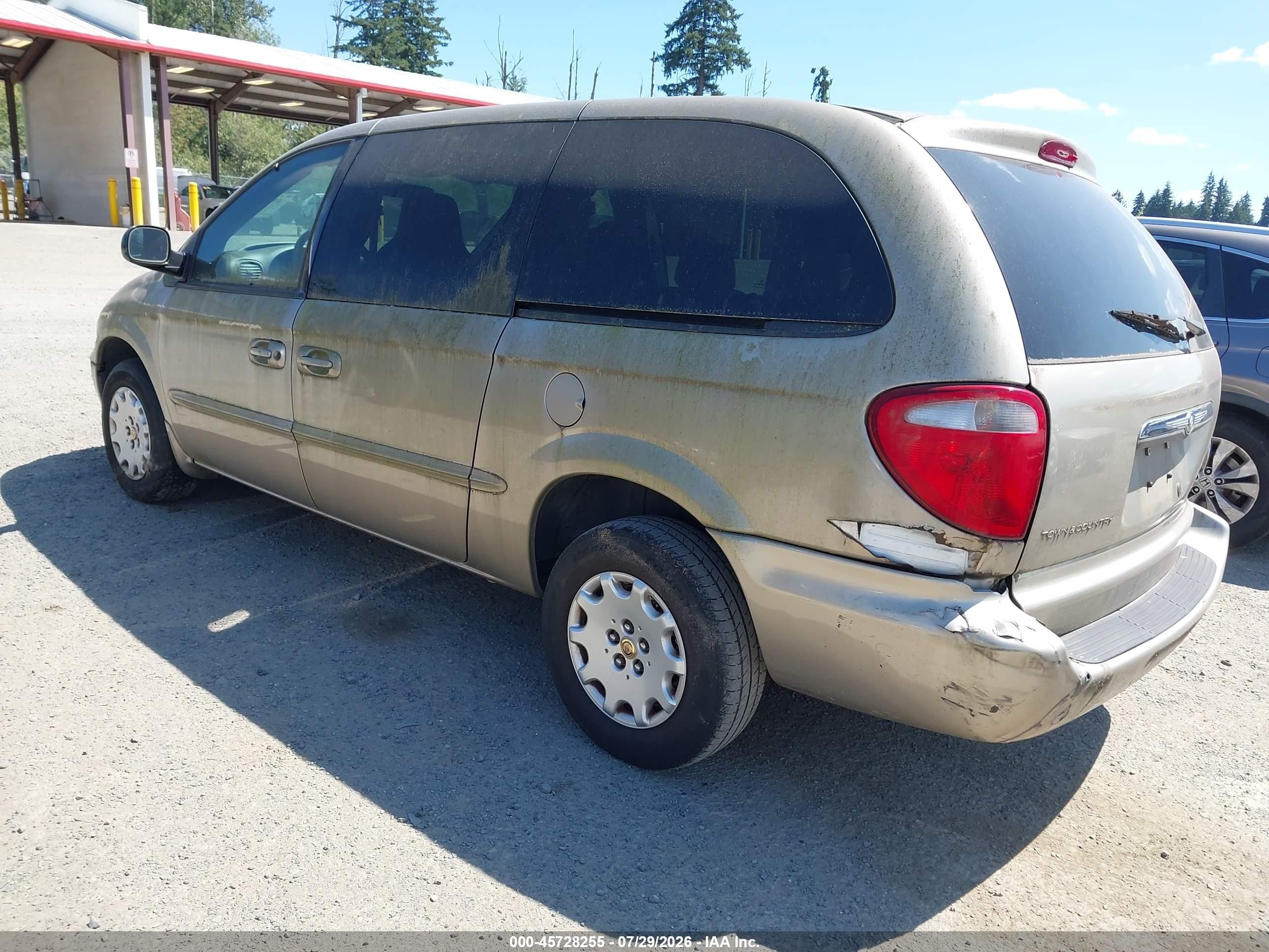 2002 Chrysler Town & Country Lx Gold vin: 2C4GP44332R729253