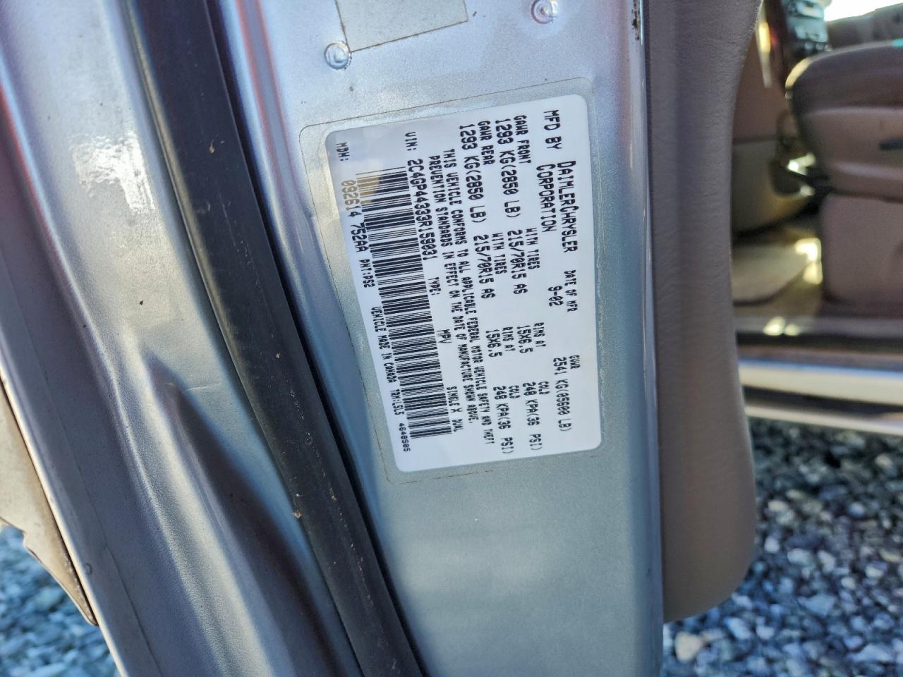 2003 Chrysler Town & Country Lx Silver vin: 2C4GP44333R159031
