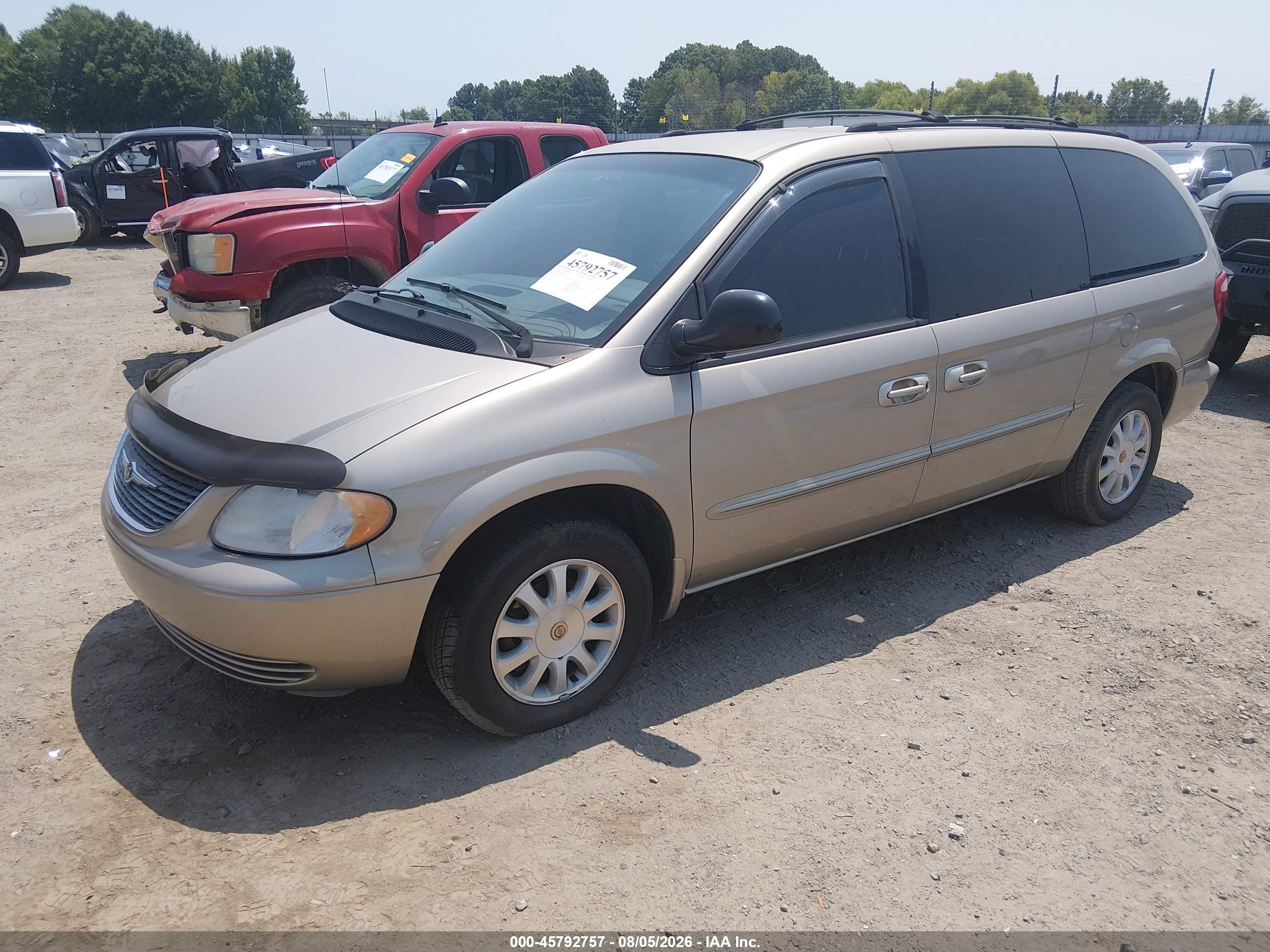 2002 Chrysler Town & Country Lx Gold vin: 2C4GP44342R504758