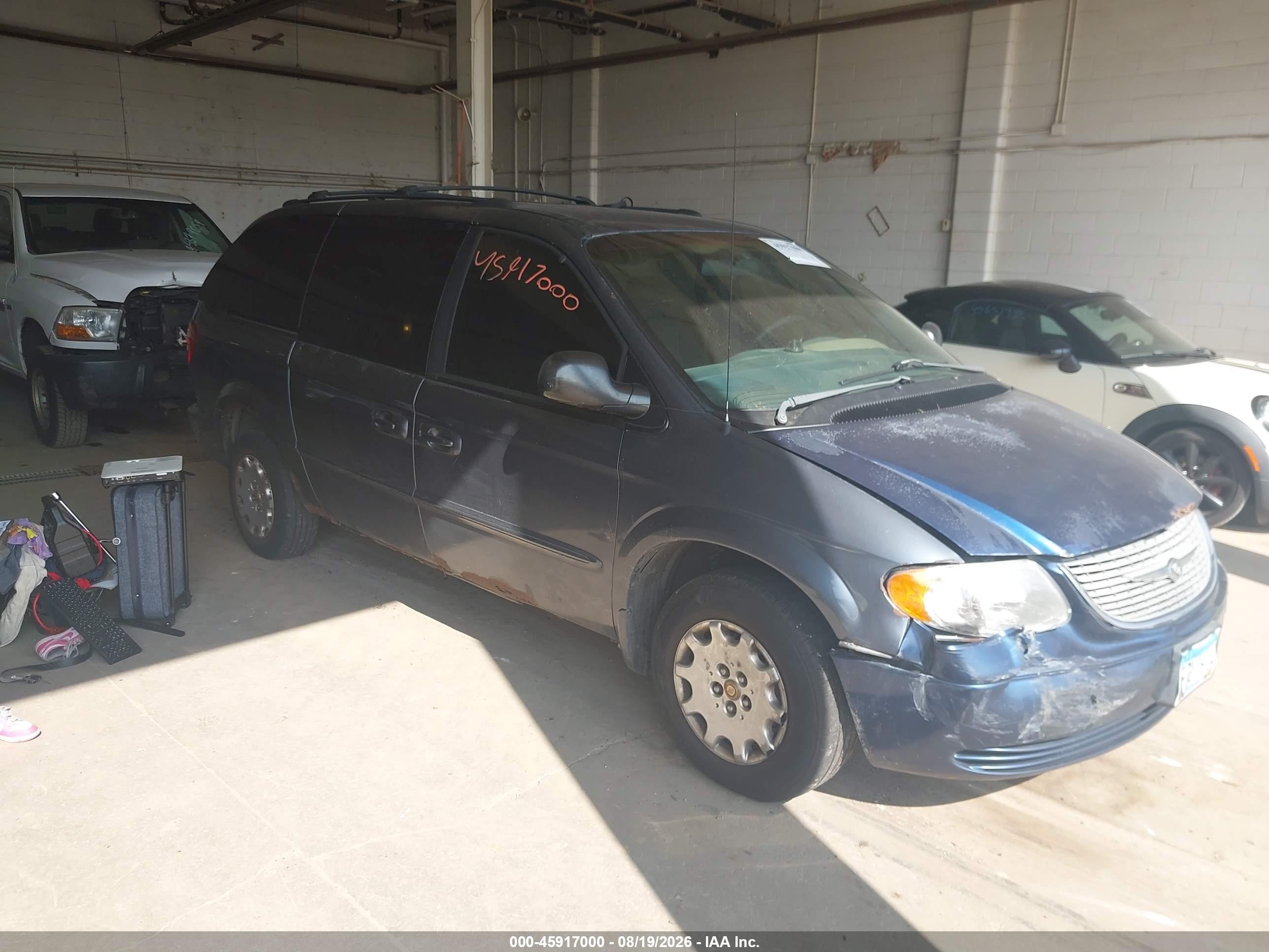 2002 Chrysler Town & Country Lx Turquoise vin: 2C4GP44372R624795