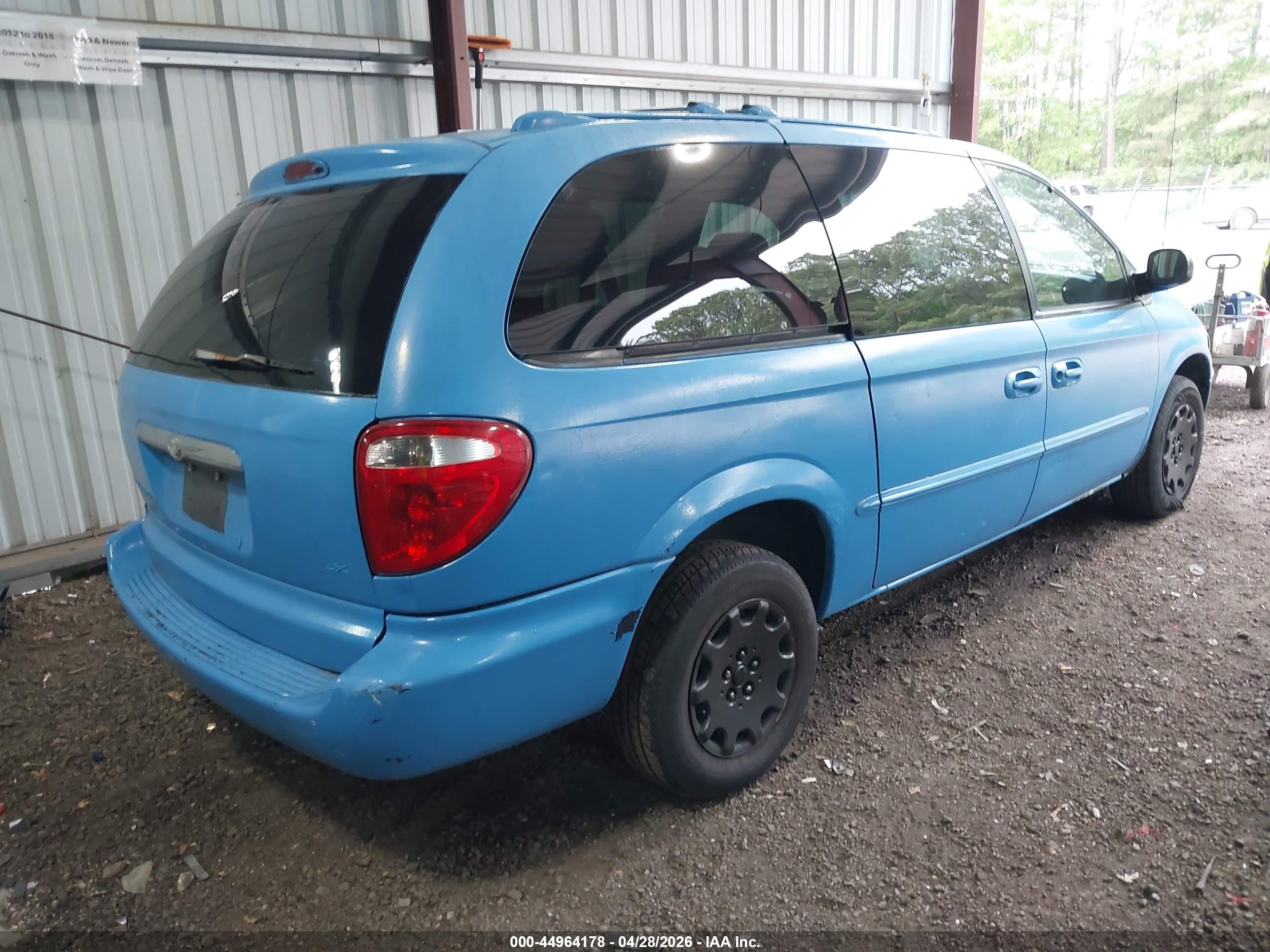 2002 Chrysler Town & Country Lx Light Blue vin: 2C4GP44382R553851