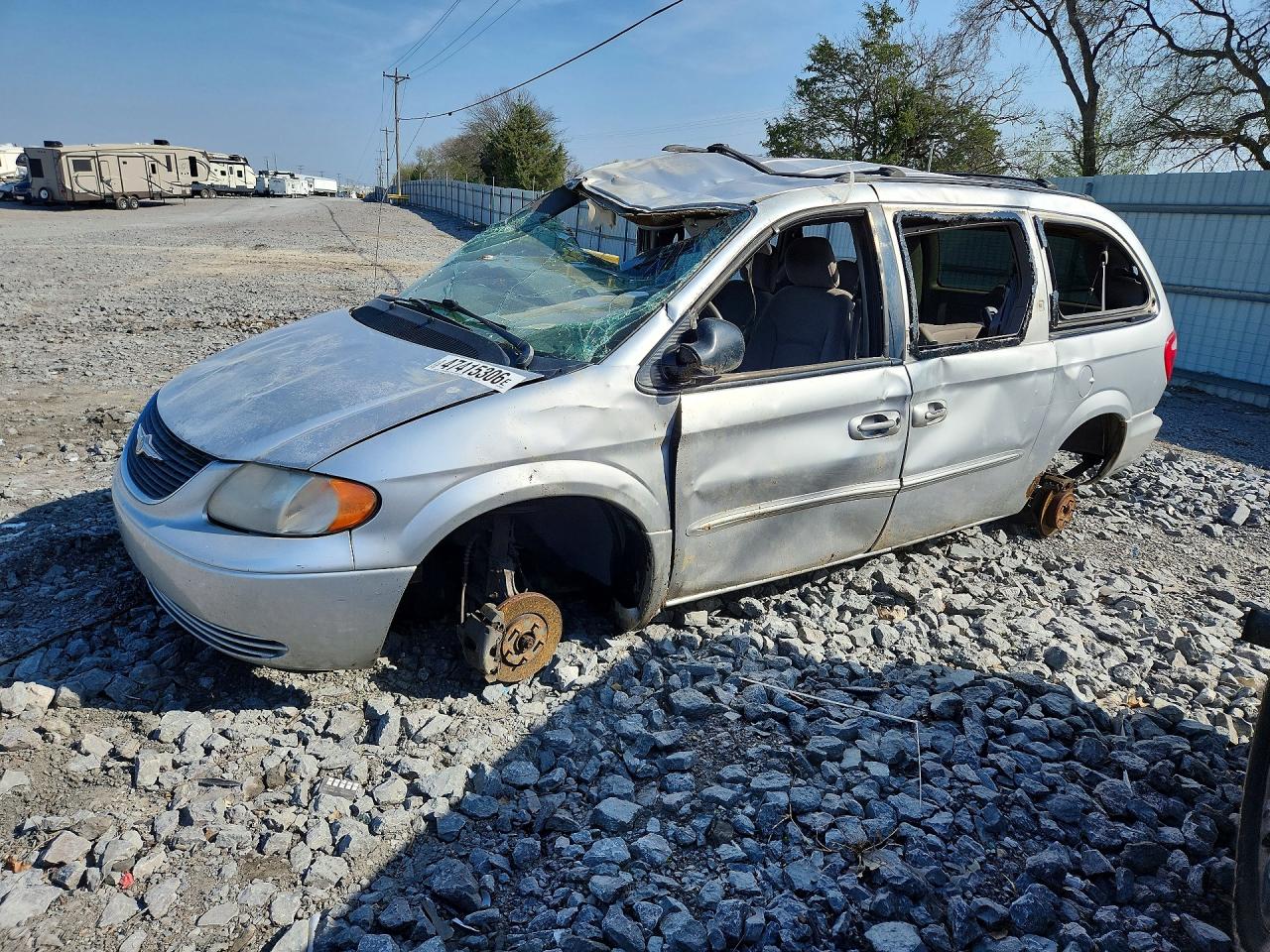 2003 Chrysler Town & Country Lx Silver vin: 2C4GP44L13R374598