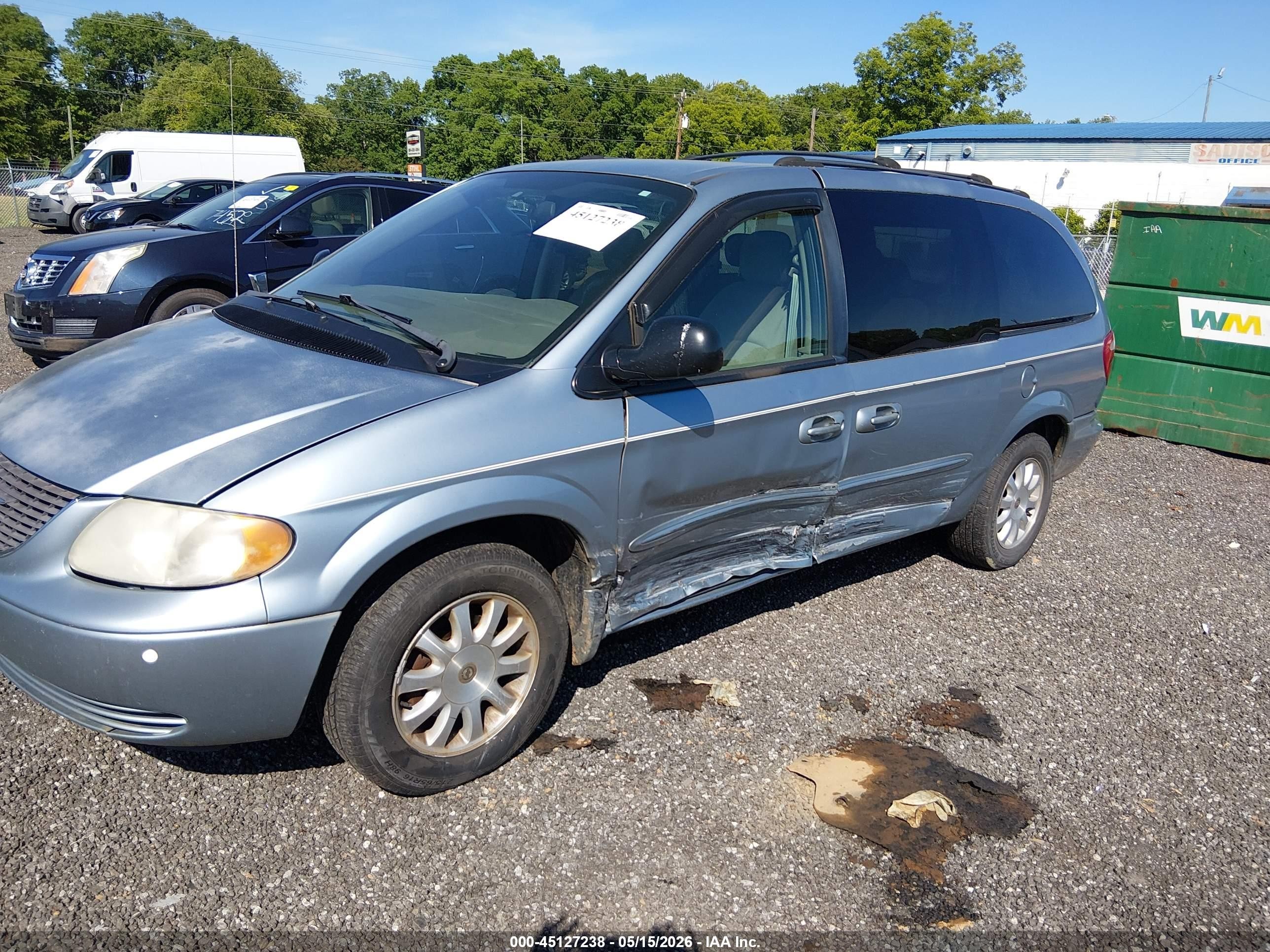 2003 Chrysler Town & Country Lx Light Blue vin: 2C4GP44L33R295692