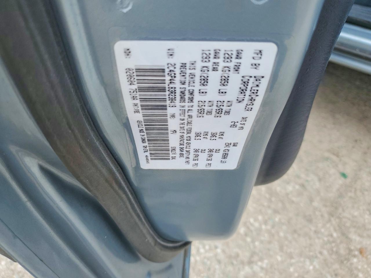 2003 Chrysler Town & Country Lx Blue vin: 2C4GP44L83R238419