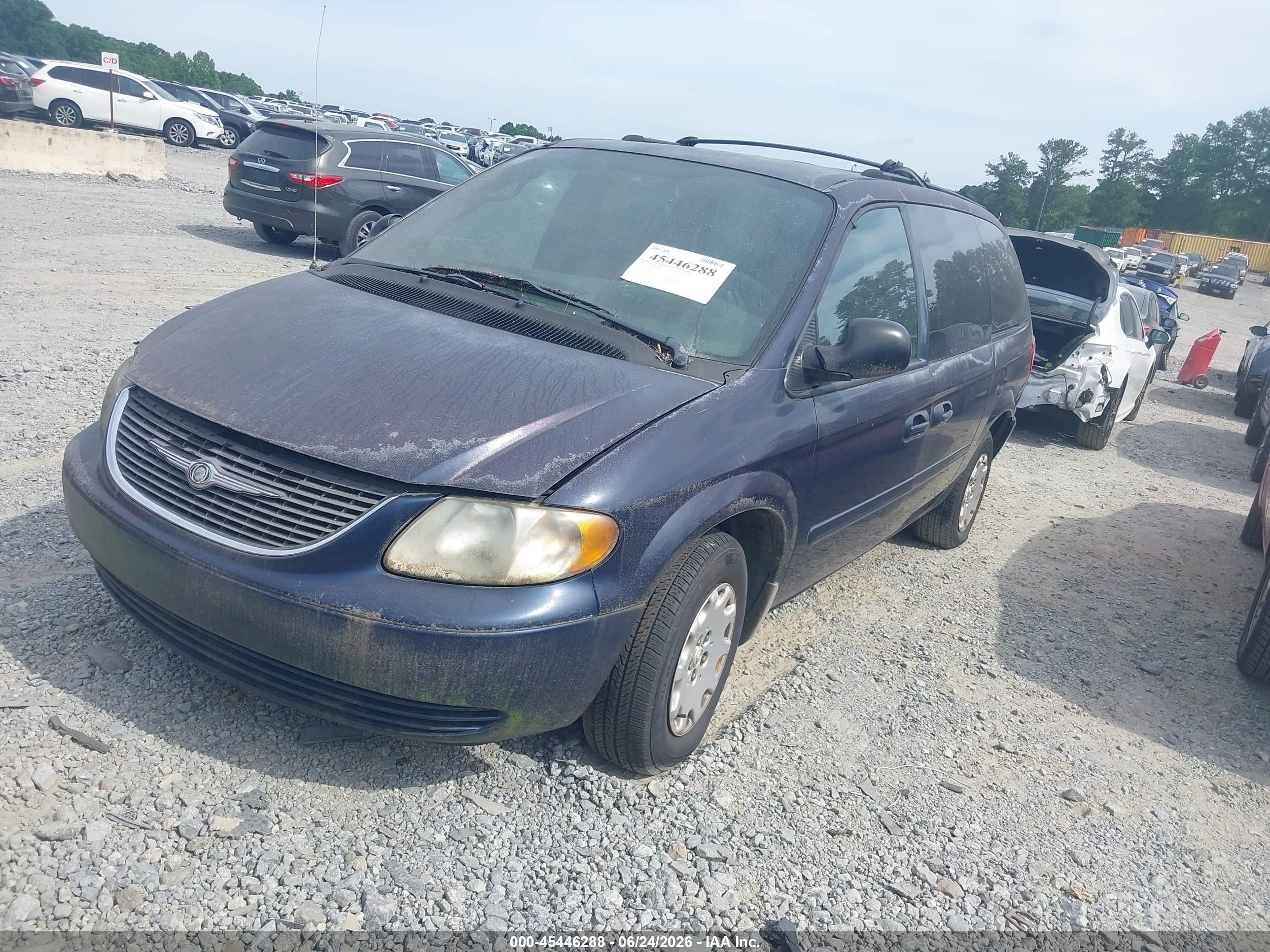 2004 Chrysler Town & Country Lx Blue vin: 2C4GP44R04R607716