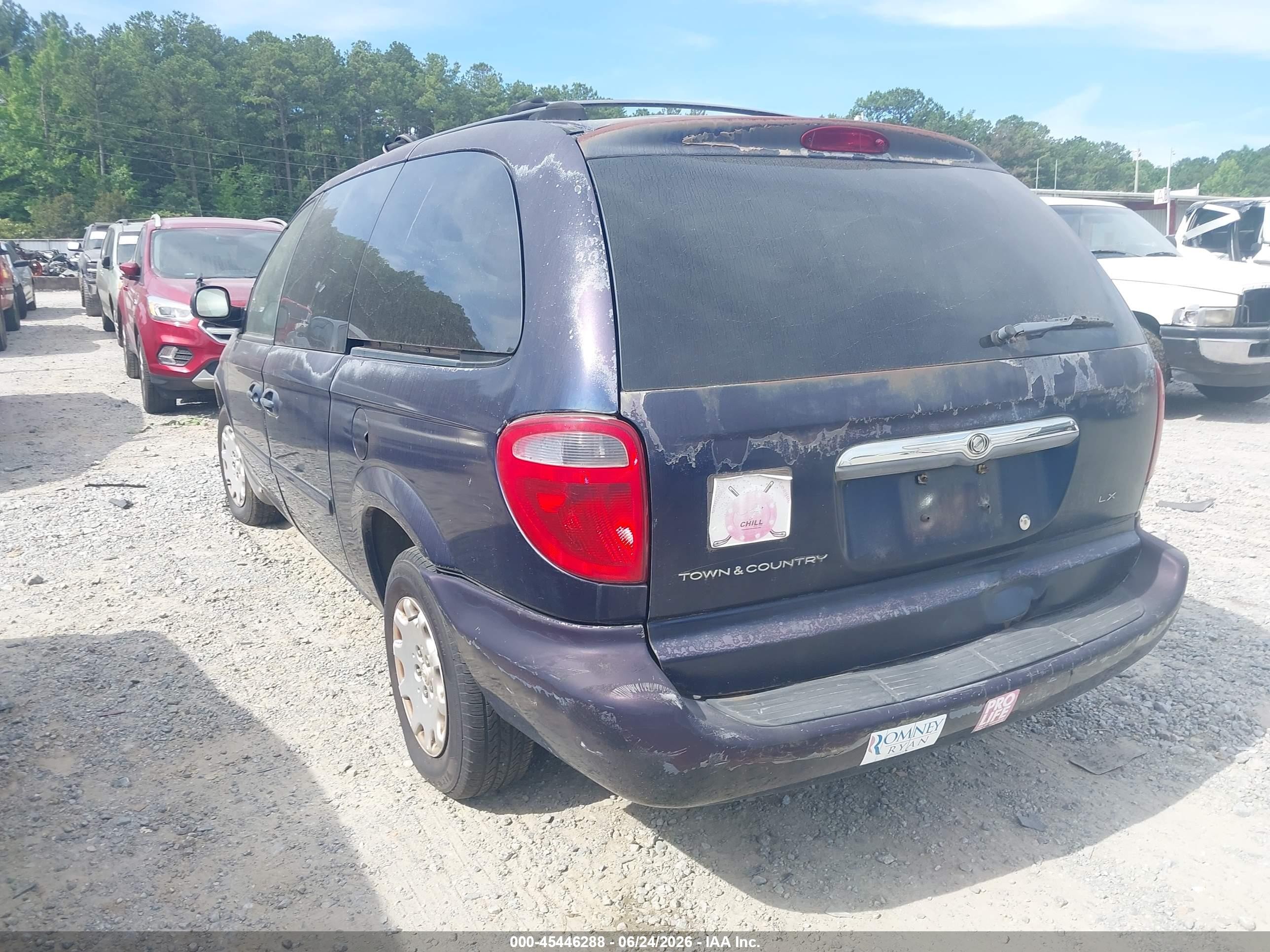 2004 Chrysler Town & Country Lx Blue vin: 2C4GP44R04R607716