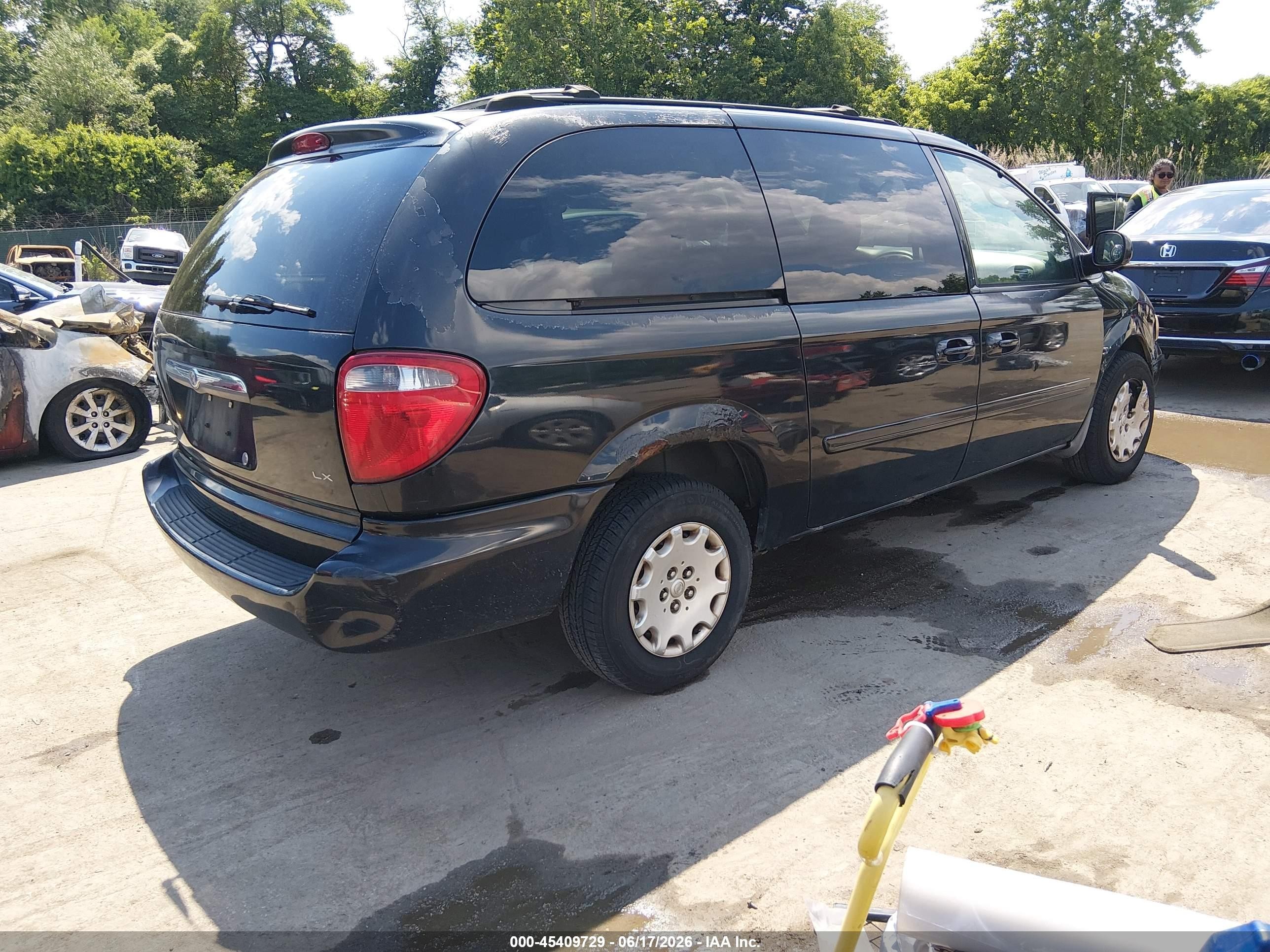 2004 Chrysler Town & Country Lx Black vin: 2C4GP44R24R582737