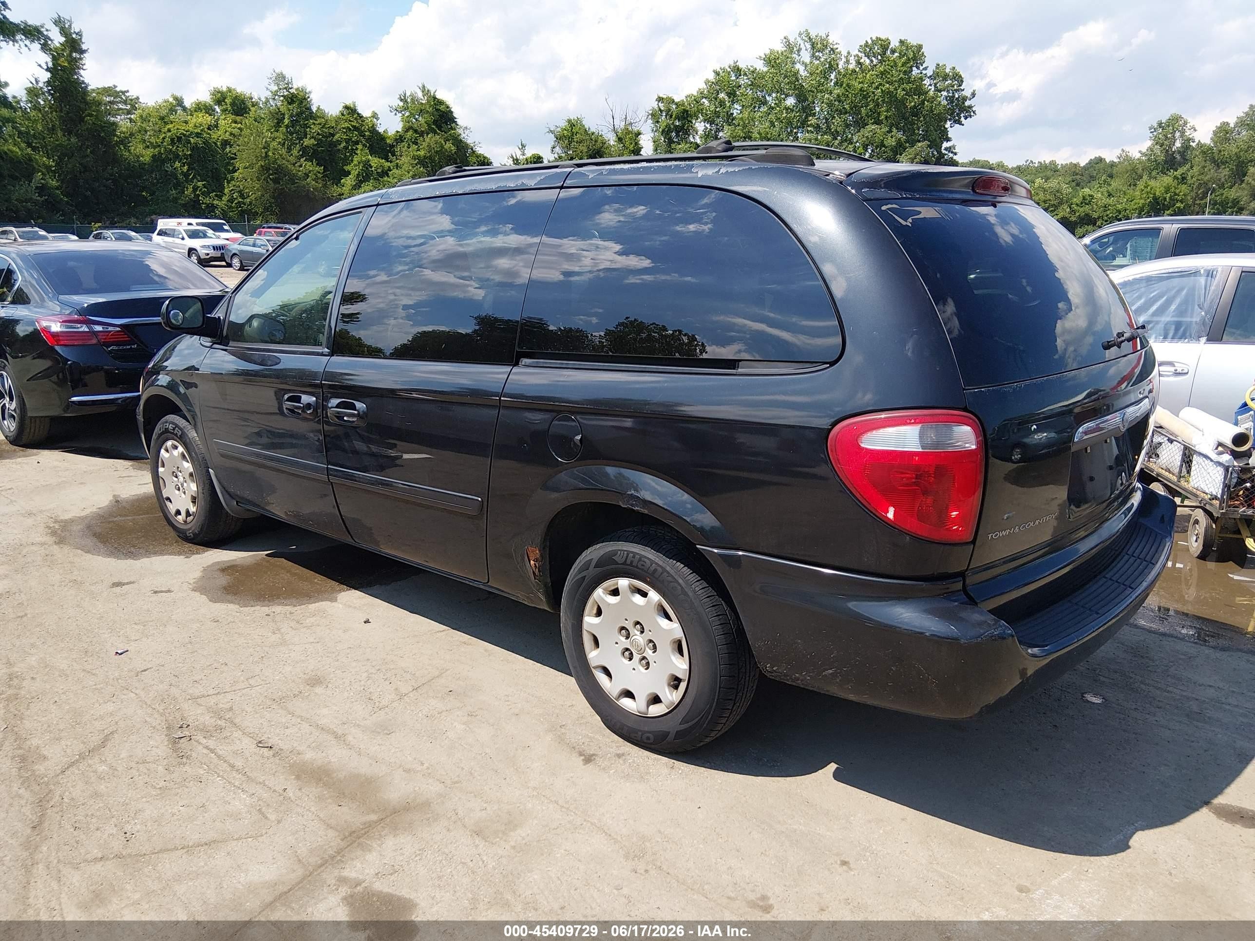 2004 Chrysler Town & Country Lx Black vin: 2C4GP44R24R582737