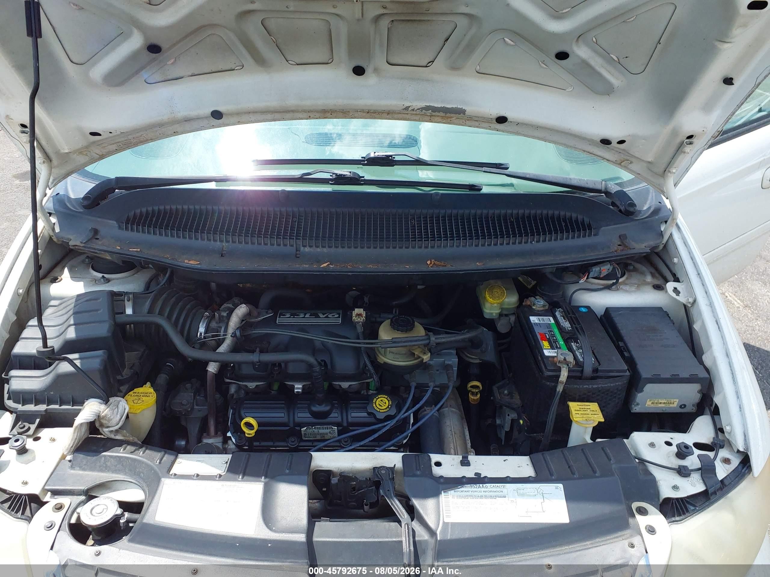 2004 Chrysler Town & Country Lx White vin: 2C4GP44R24R607717