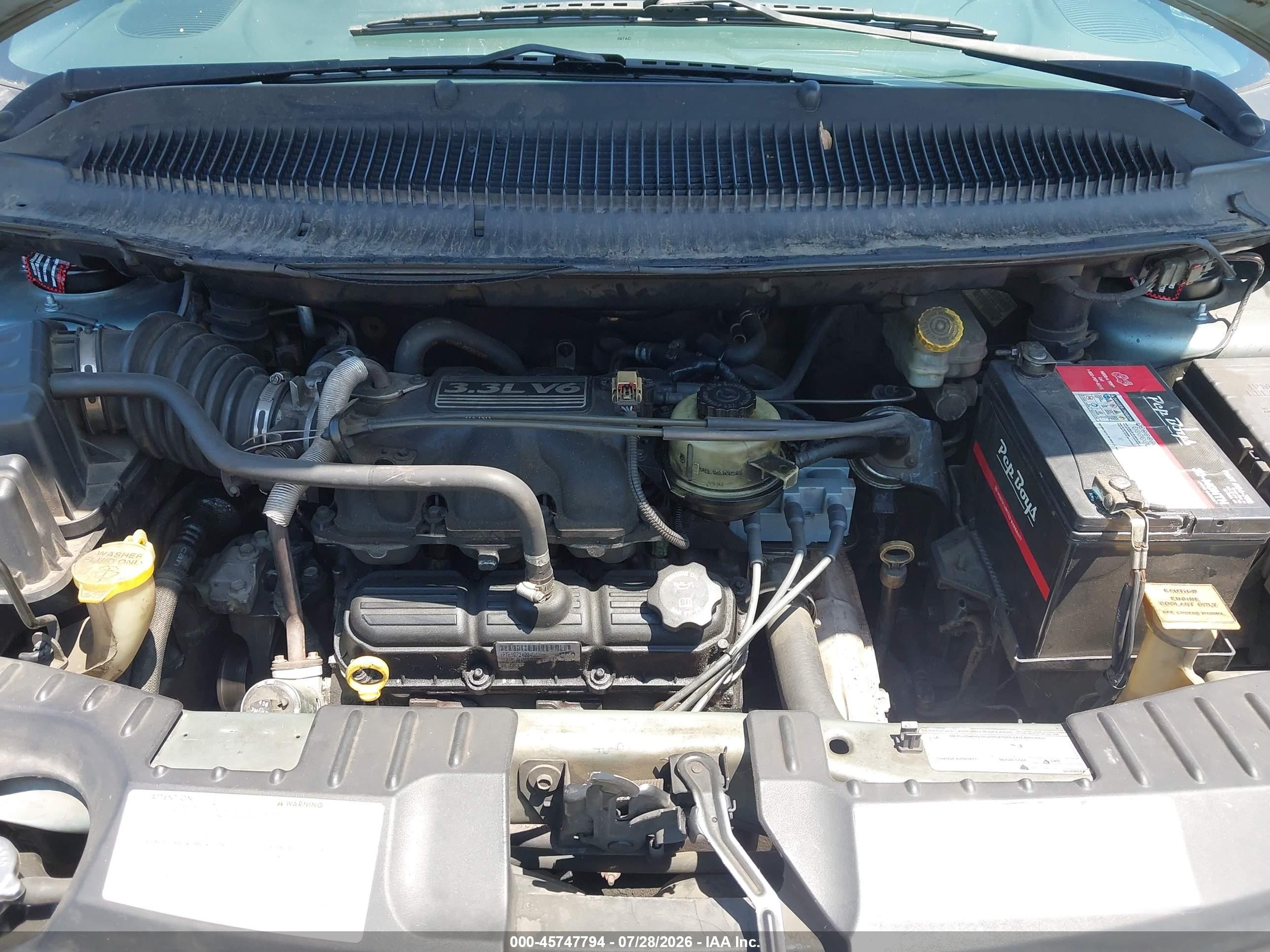 2005 Chrysler Town & Country Lx Light Blue vin: 2C4GP44R55R123445