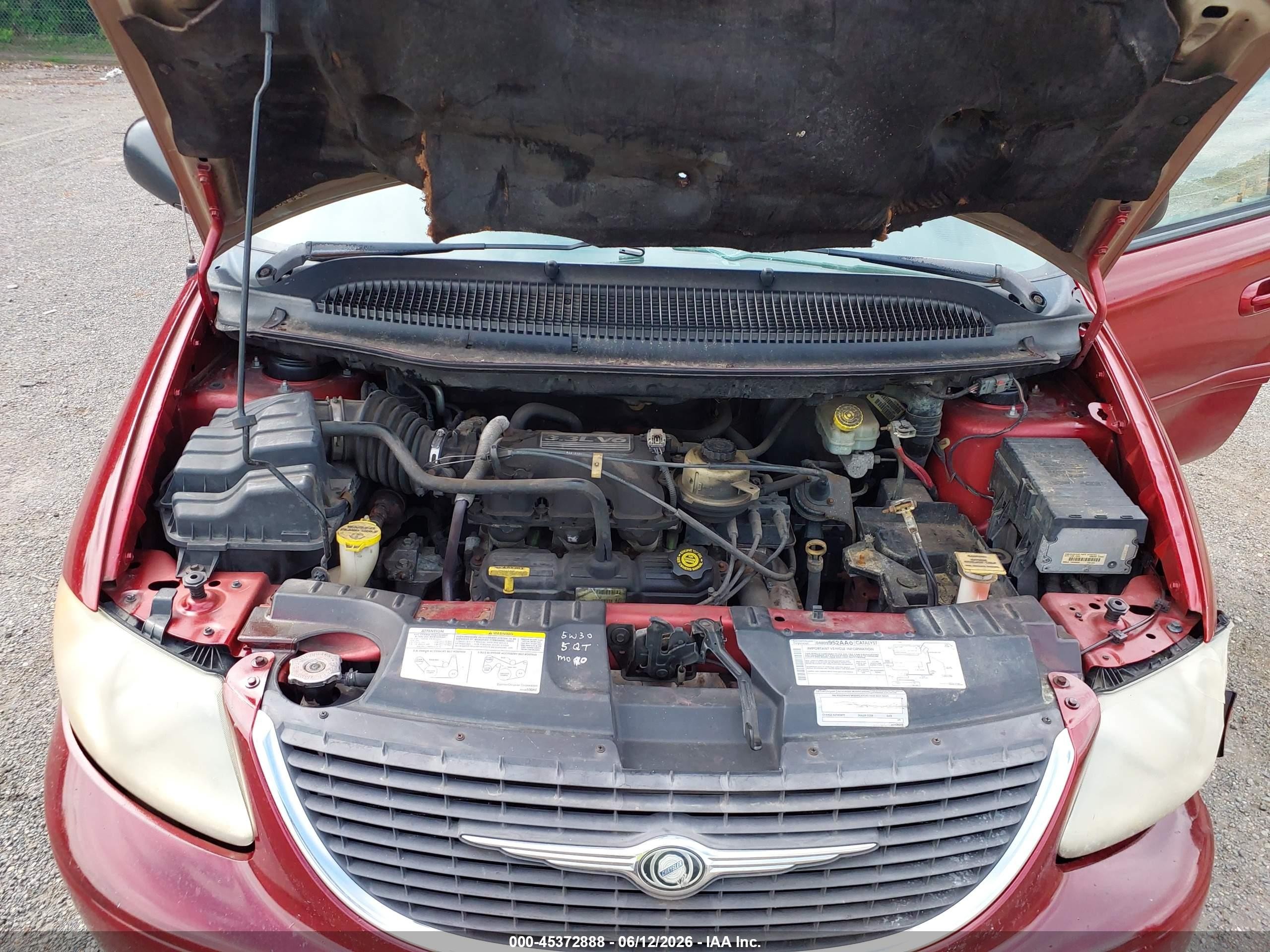 2004 Chrysler Town & Country Lx Red vin: 2C4GP44R64R548011
