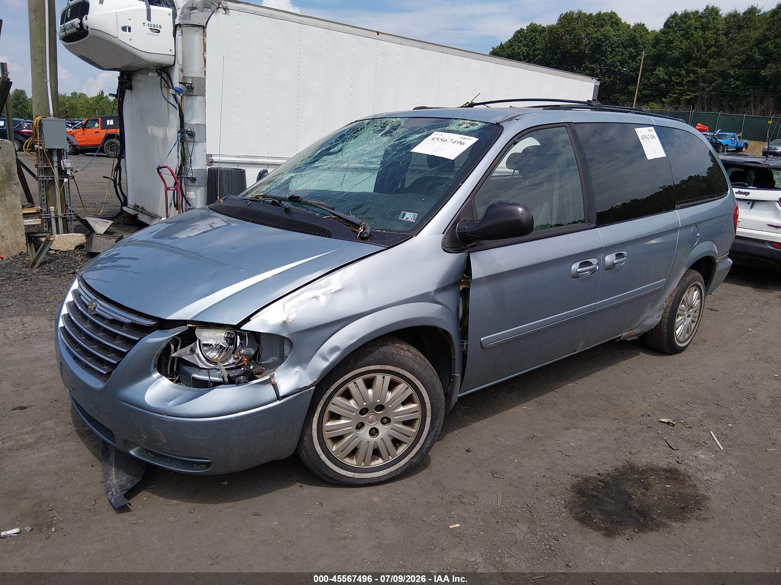 2005 Chrysler Town & Country Lx Blue vin: 2C4GP44R65R197845