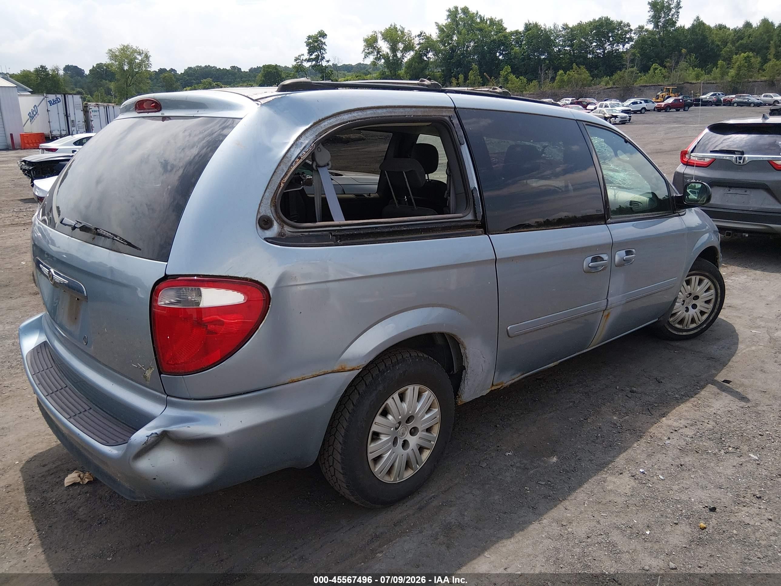 2005 Chrysler Town & Country Lx Blue vin: 2C4GP44R65R197845