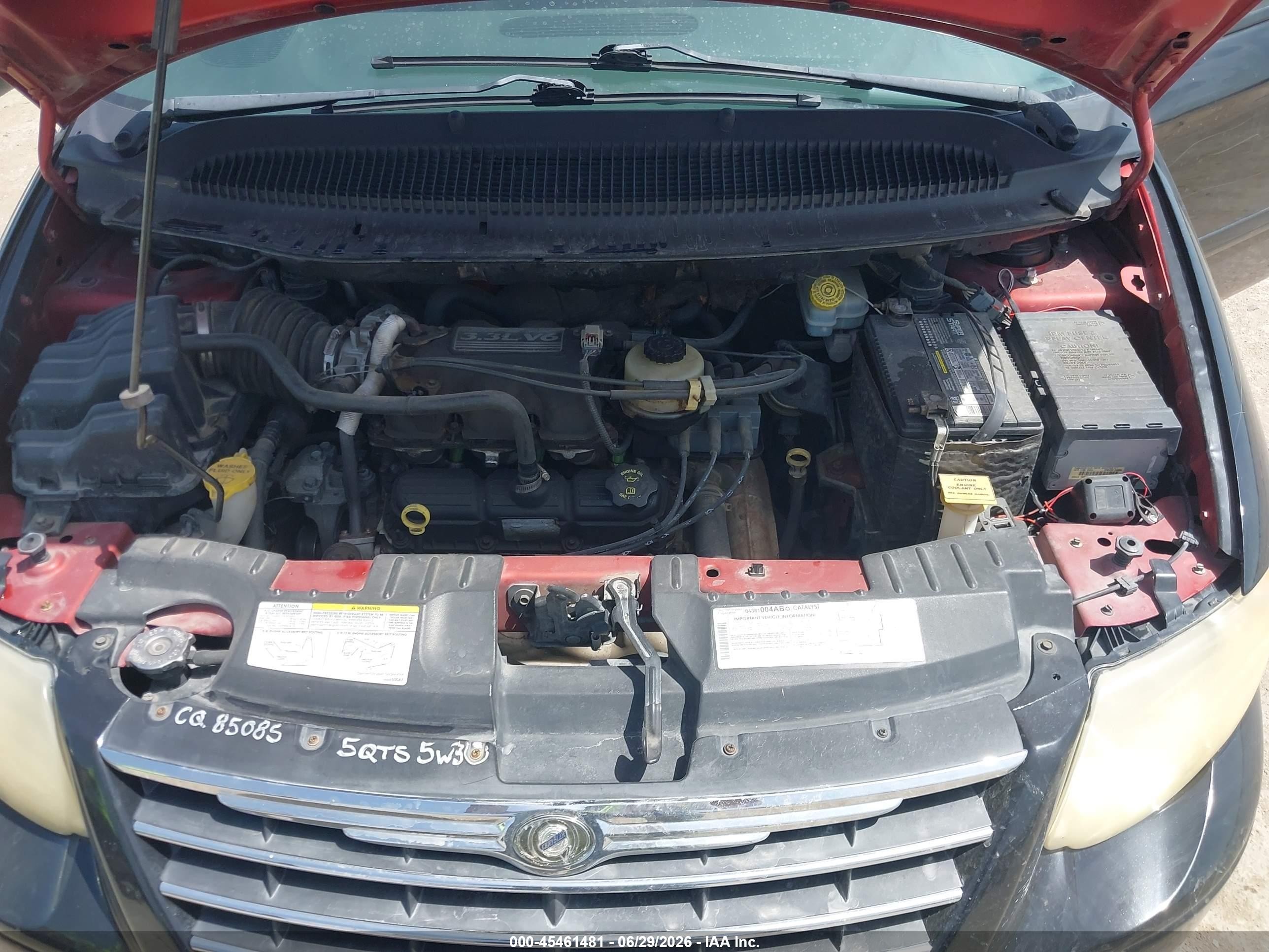 2005 Chrysler Town & Country Lx Black vin: 2C4GP44R85R179752