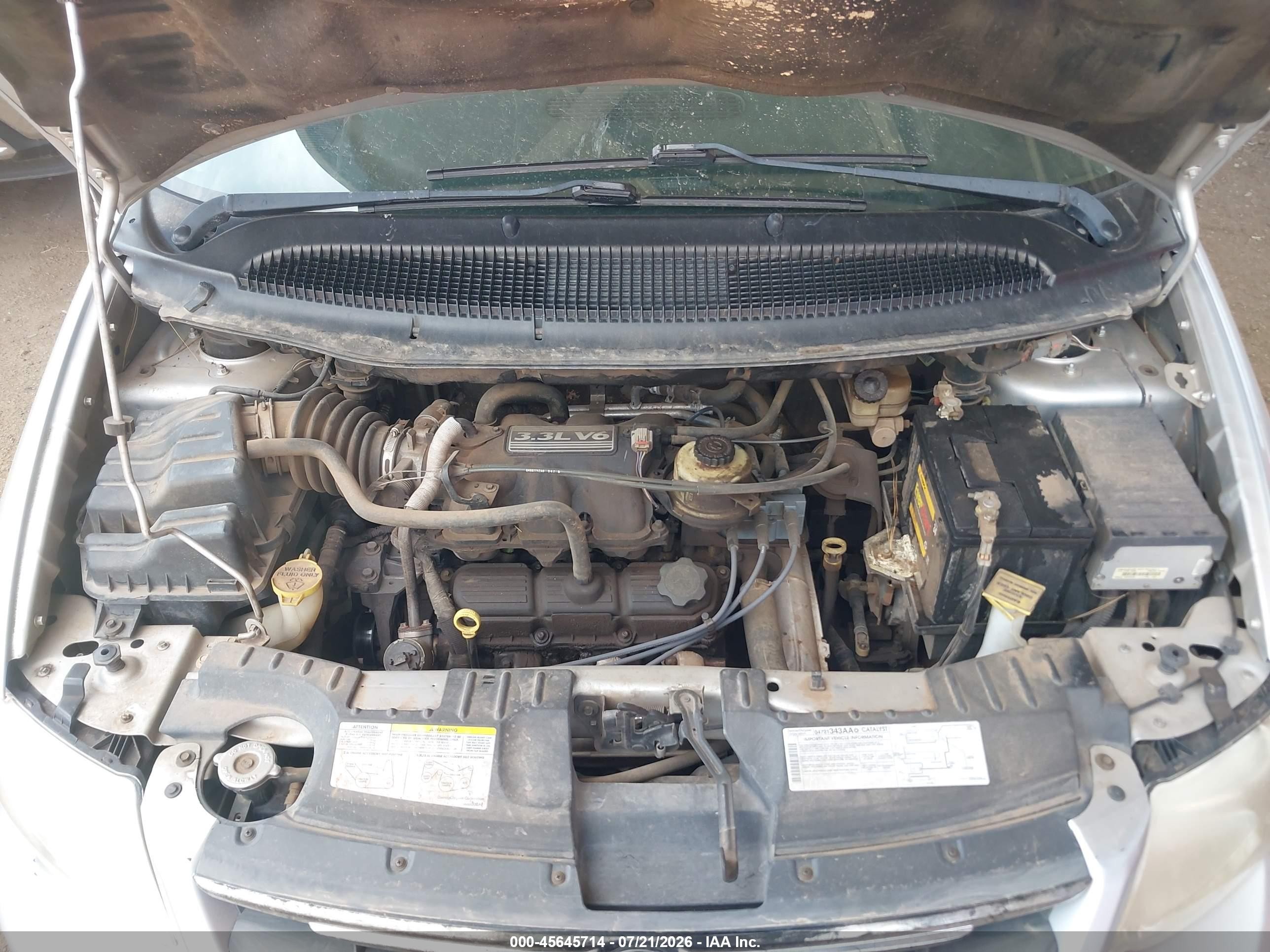 2005 Chrysler Town & Country Lx Gray vin: 2C4GP44R95R445053