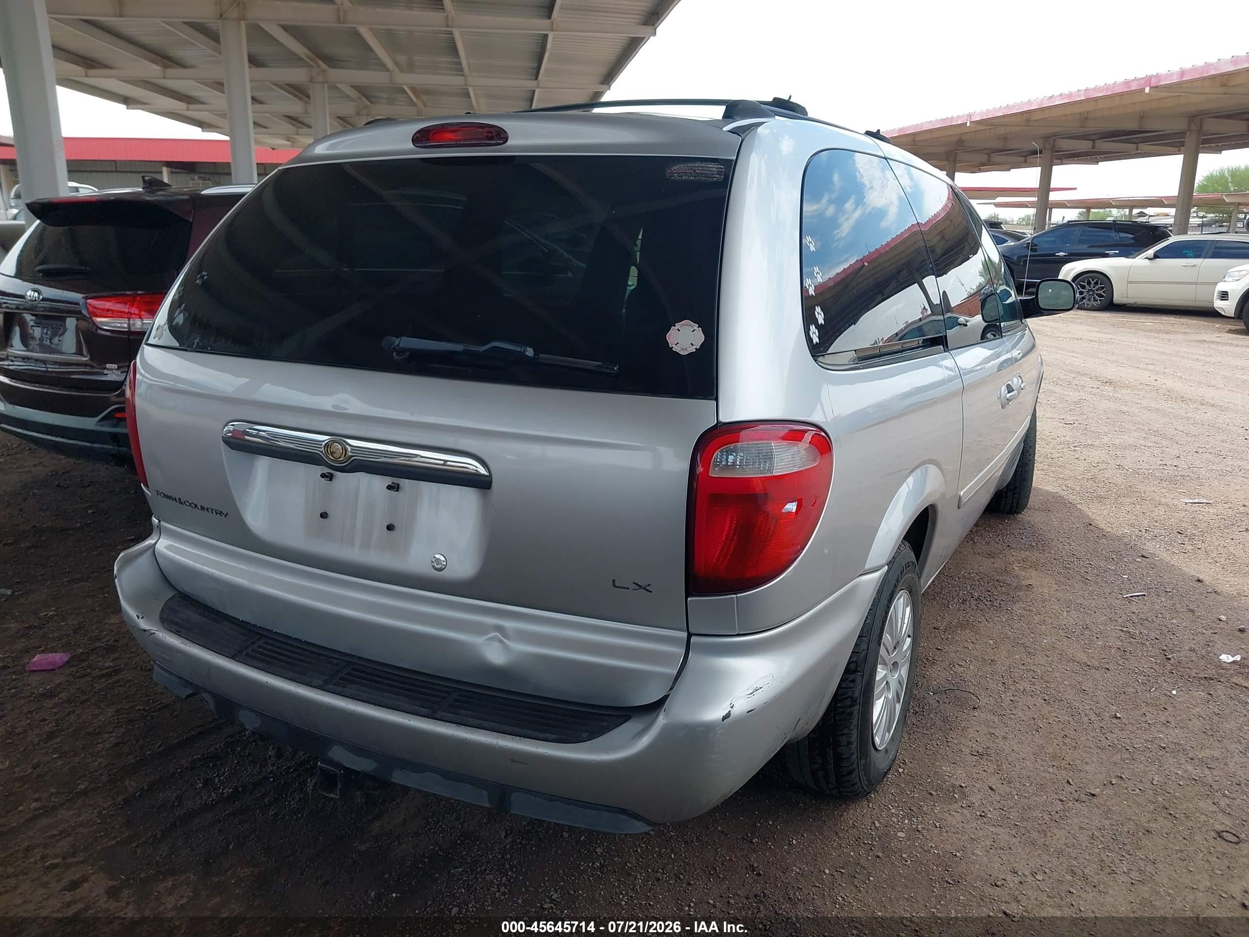 2005 Chrysler Town & Country Lx Gray vin: 2C4GP44R95R445053
