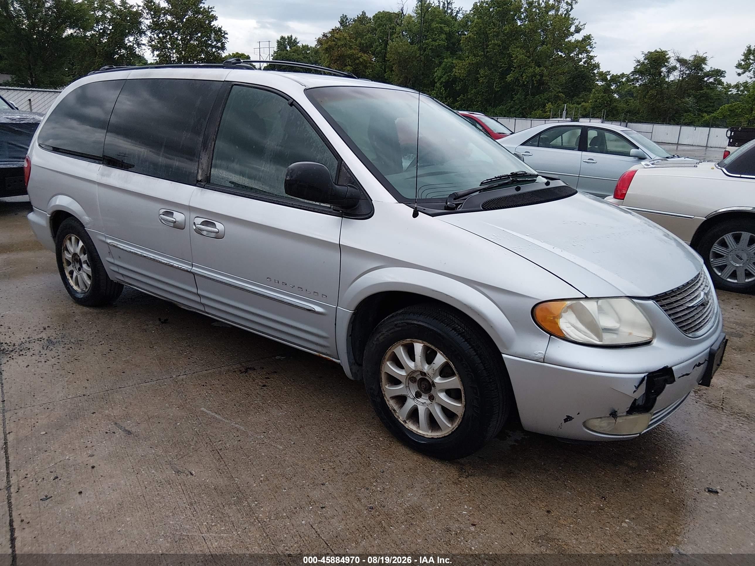 2001 Chrysler Town & Country Lxi Gray vin: 2C4GP54L01R415306