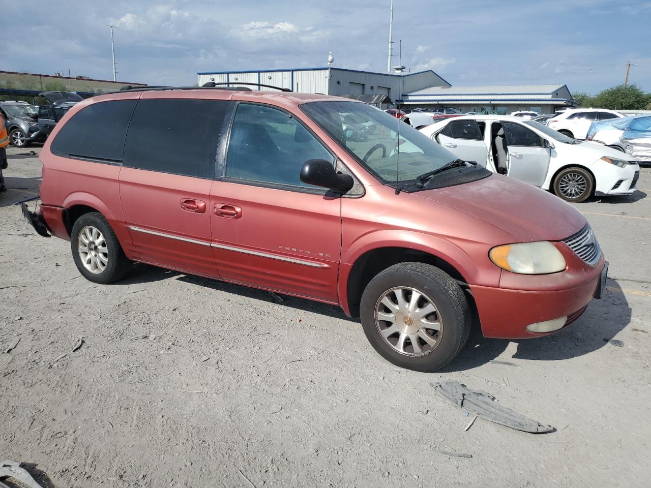 2001 Chrysler Town & Country Lxi Red vin: 2C4GP54L11R375964