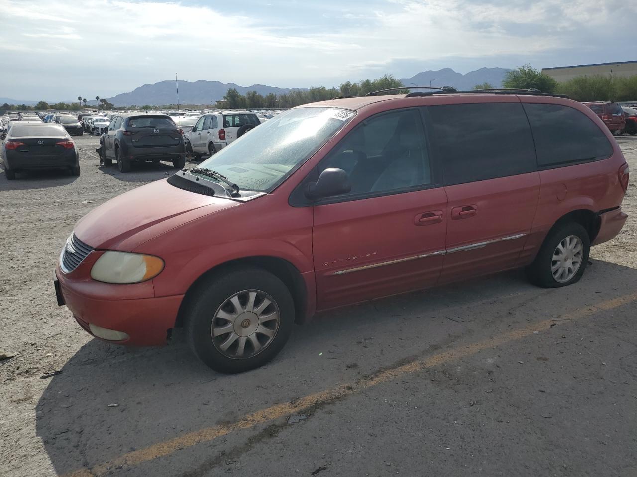 2001 Chrysler Town & Country Lxi Red vin: 2C4GP54L11R375964