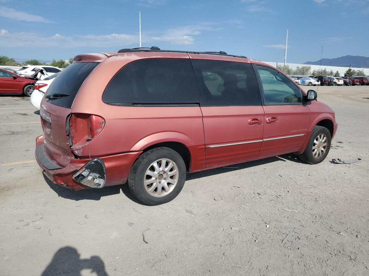 2001 Chrysler Town & Country Lxi Red vin: 2C4GP54L11R375964