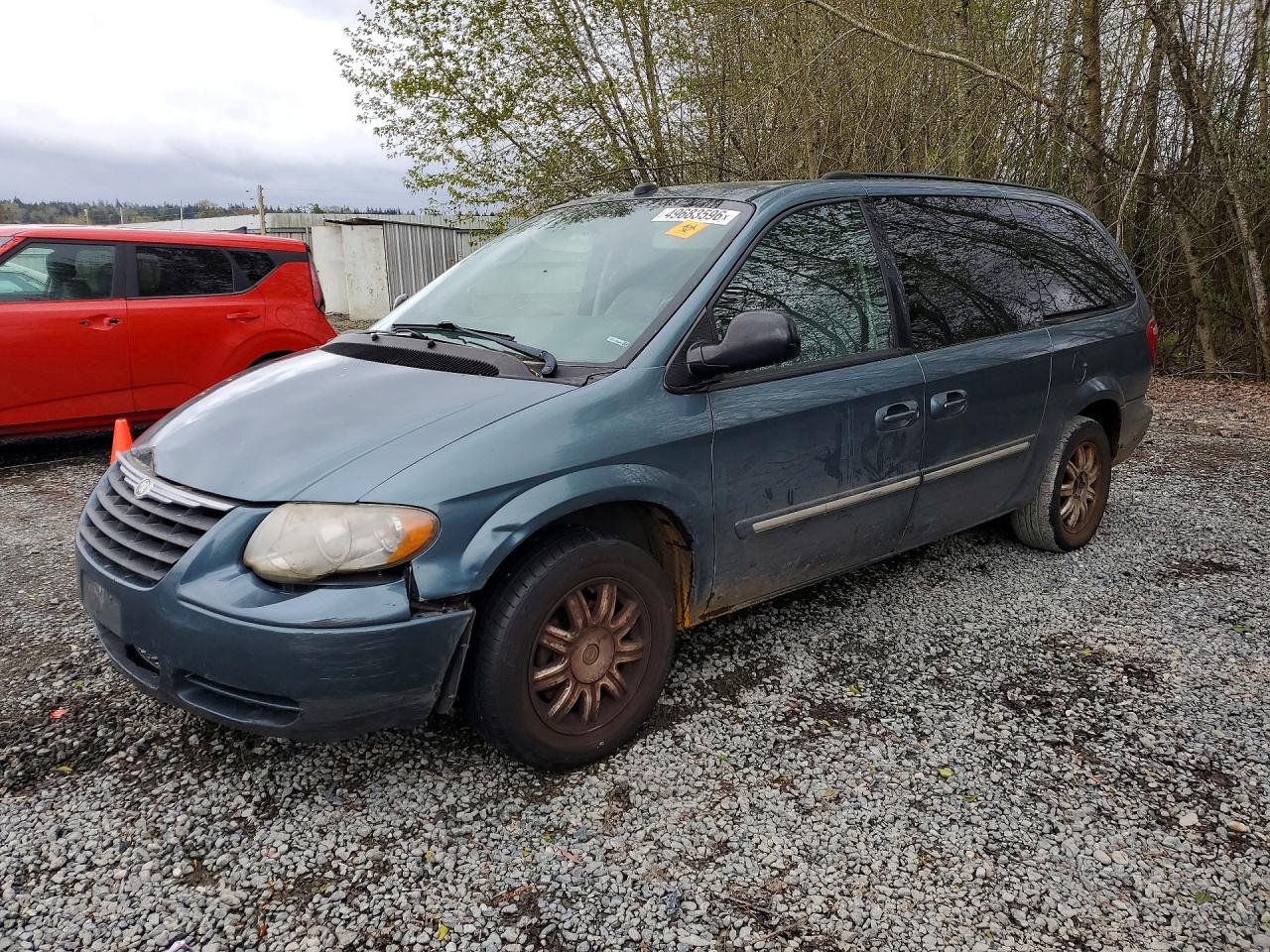 2005 Chrysler Town & Country Touring Синий vin: 2C4GP54L15R559002