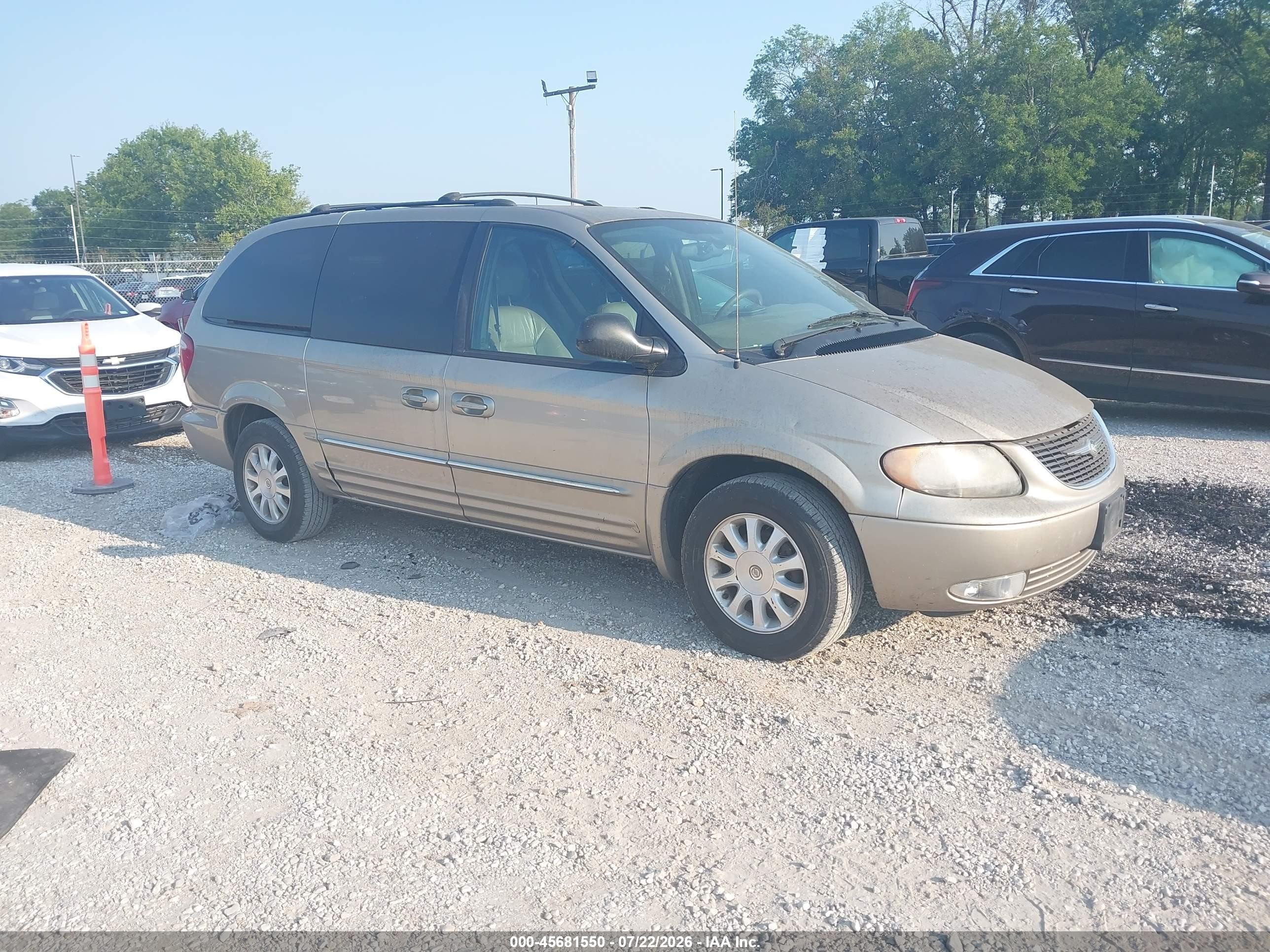 2003 Chrysler Town & Country Lxi Золотой vin: 2C4GP54L23R112613