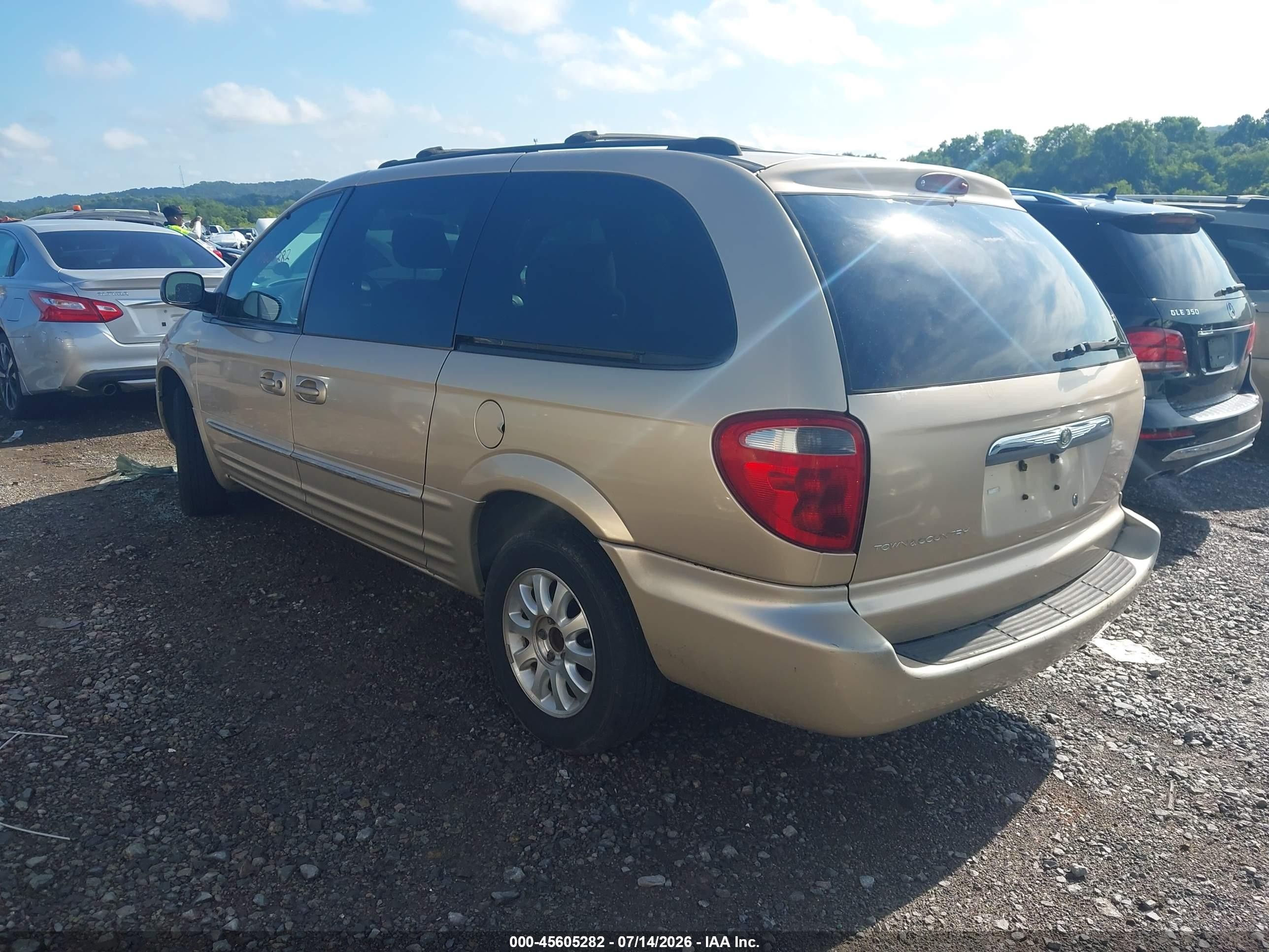 2001 Chrysler Town & Country Lxi Gold vin: 2C4GP54L31R260749