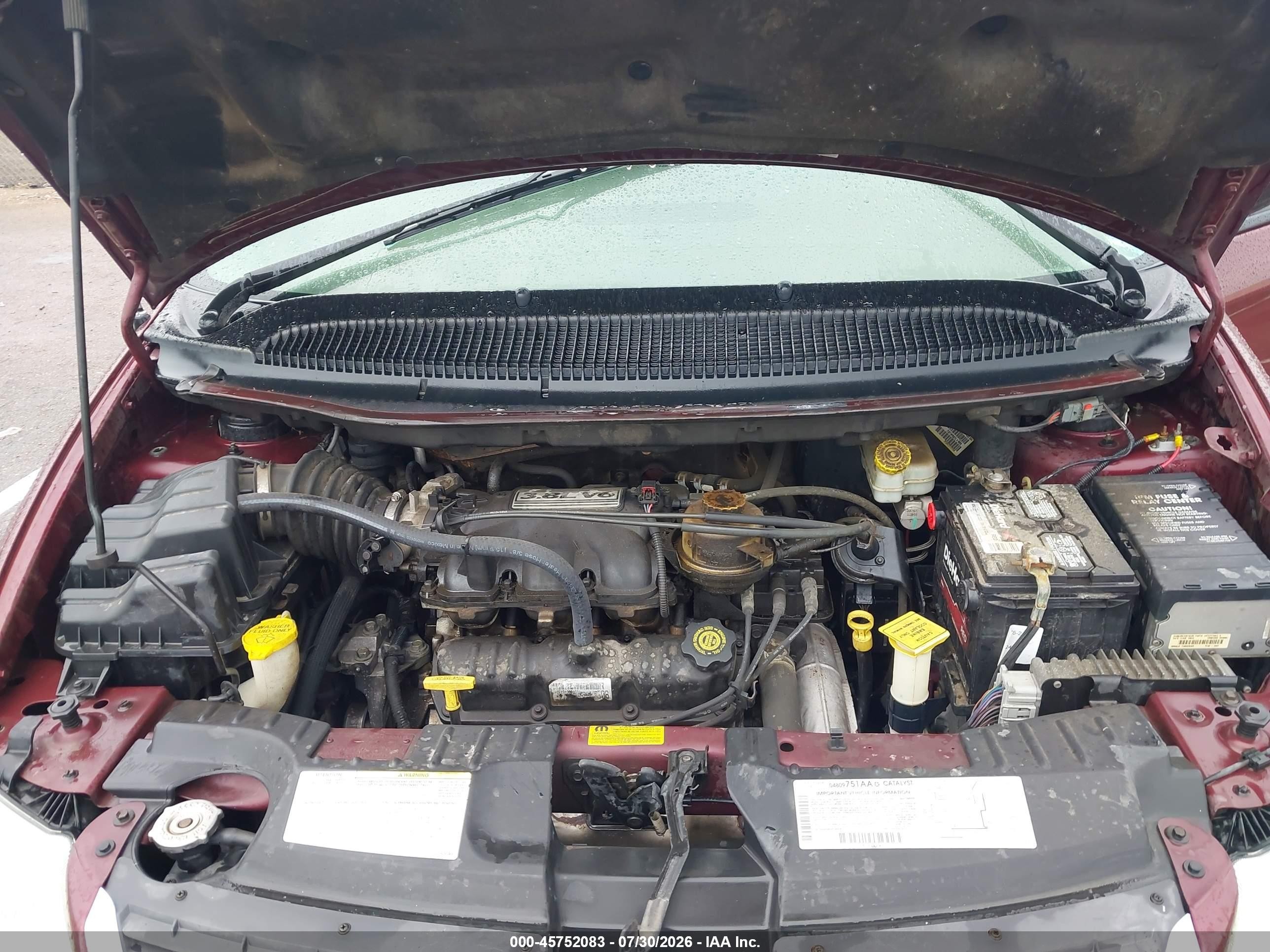 2003 Chrysler Town & Country Lxi Red vin: 2C4GP54L33R212526