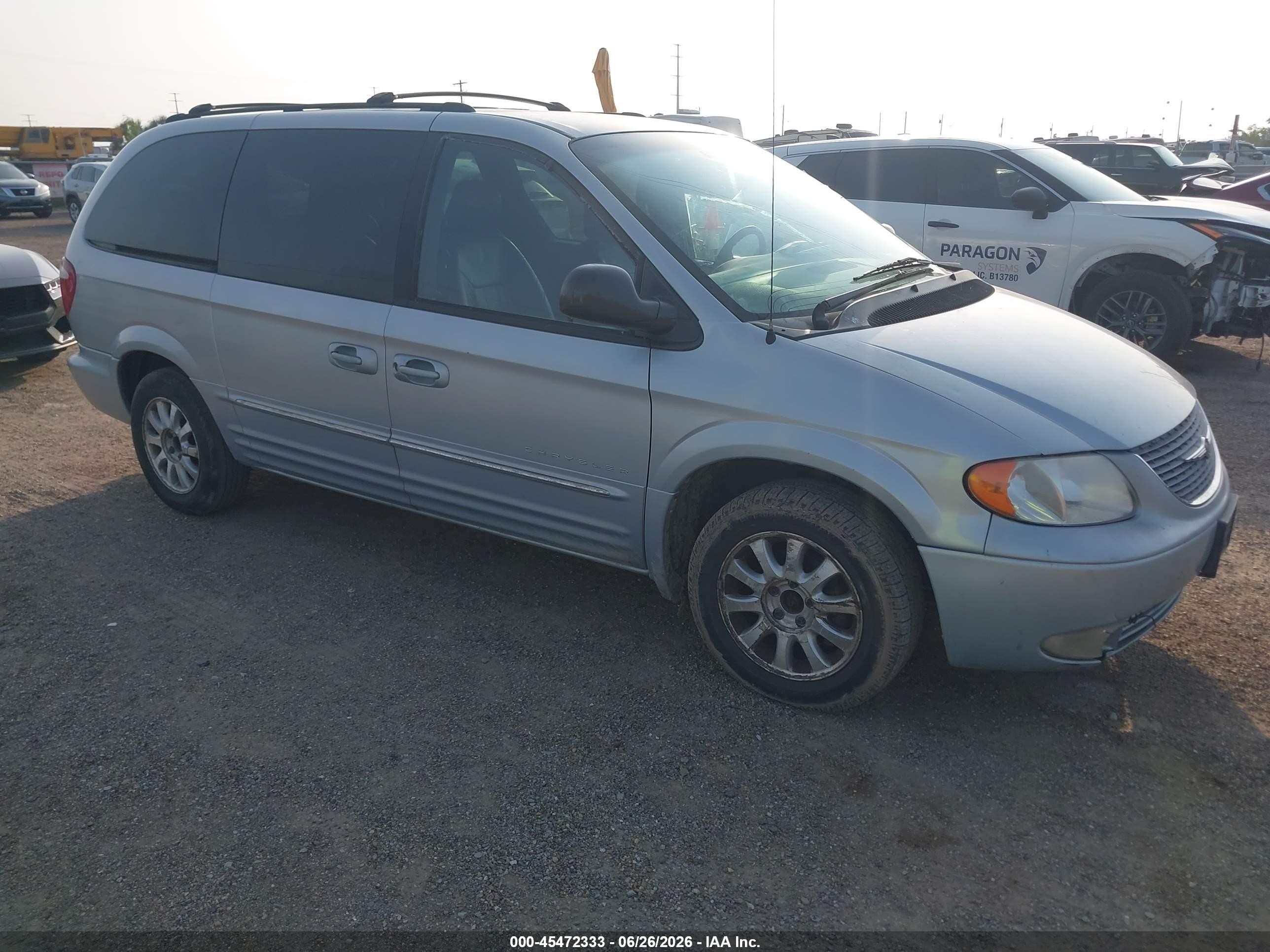 2001 Chrysler Town & Country Lxi Light Blue vin: 2C4GP54L41R352548