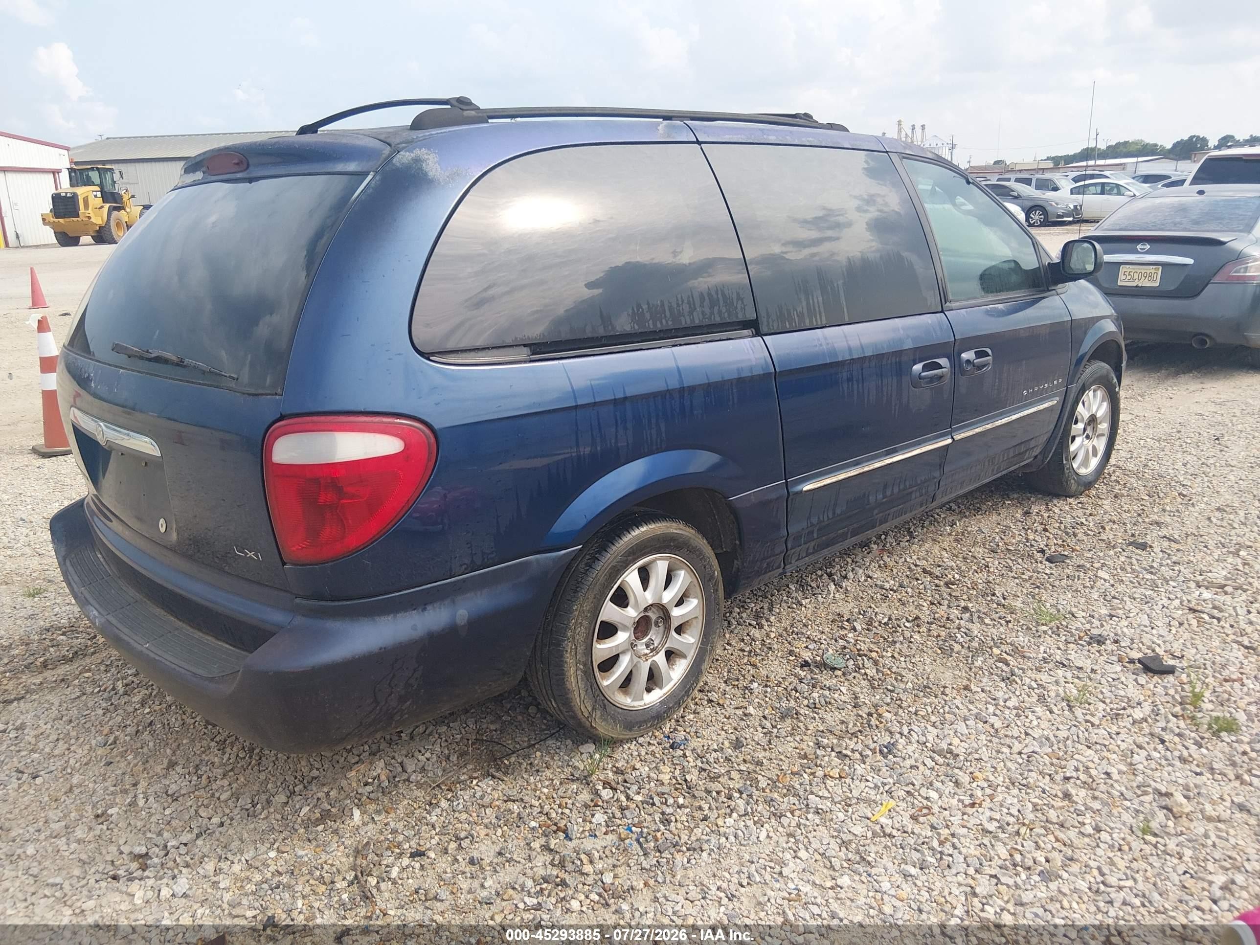 2001 Chrysler Town & Country Lxi Blue vin: 2C4GP54L51R139463