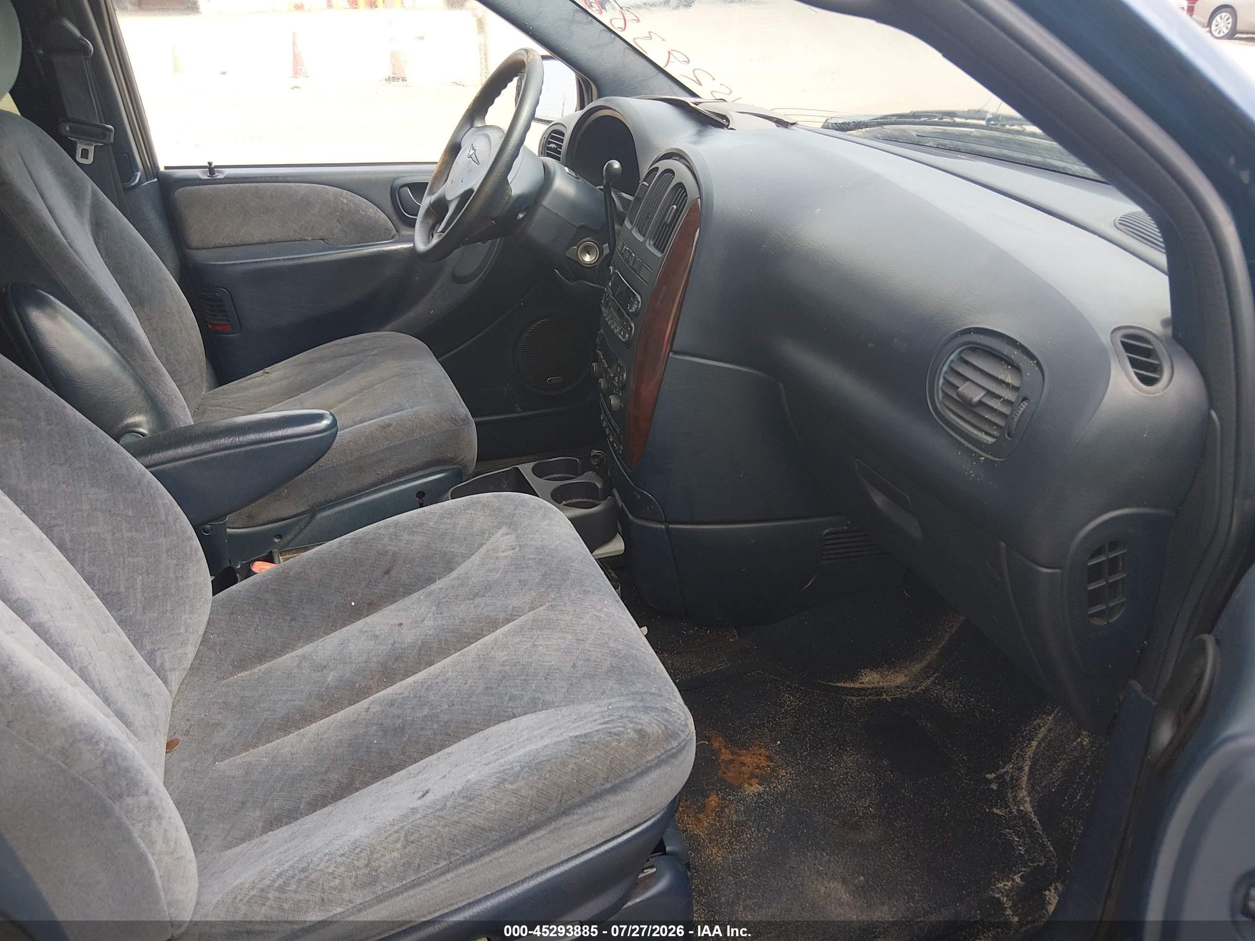 2001 Chrysler Town & Country Lxi Blue vin: 2C4GP54L51R139463