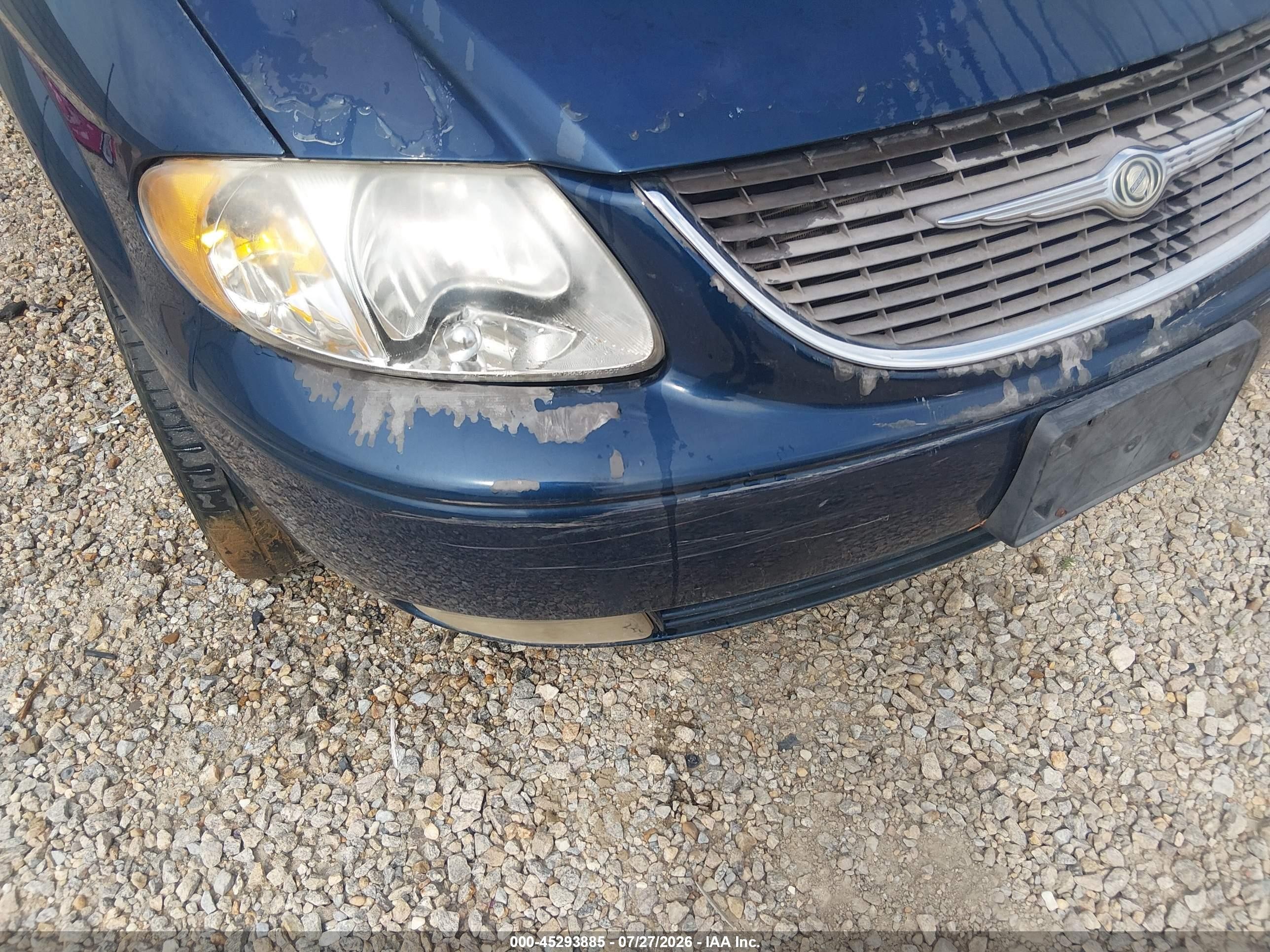 2001 Chrysler Town & Country Lxi Blue vin: 2C4GP54L51R139463