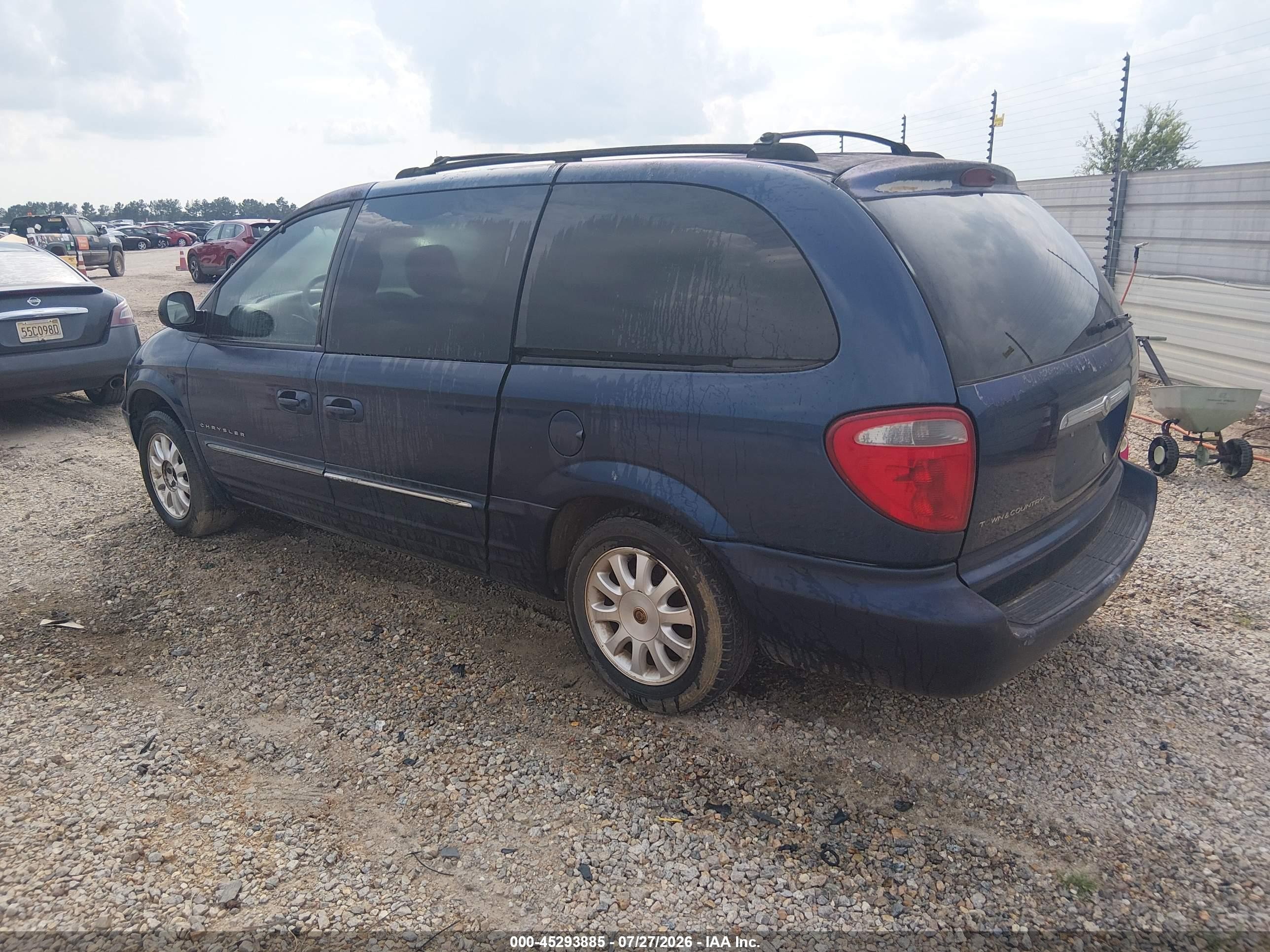 2001 Chrysler Town & Country Lxi Blue vin: 2C4GP54L51R139463