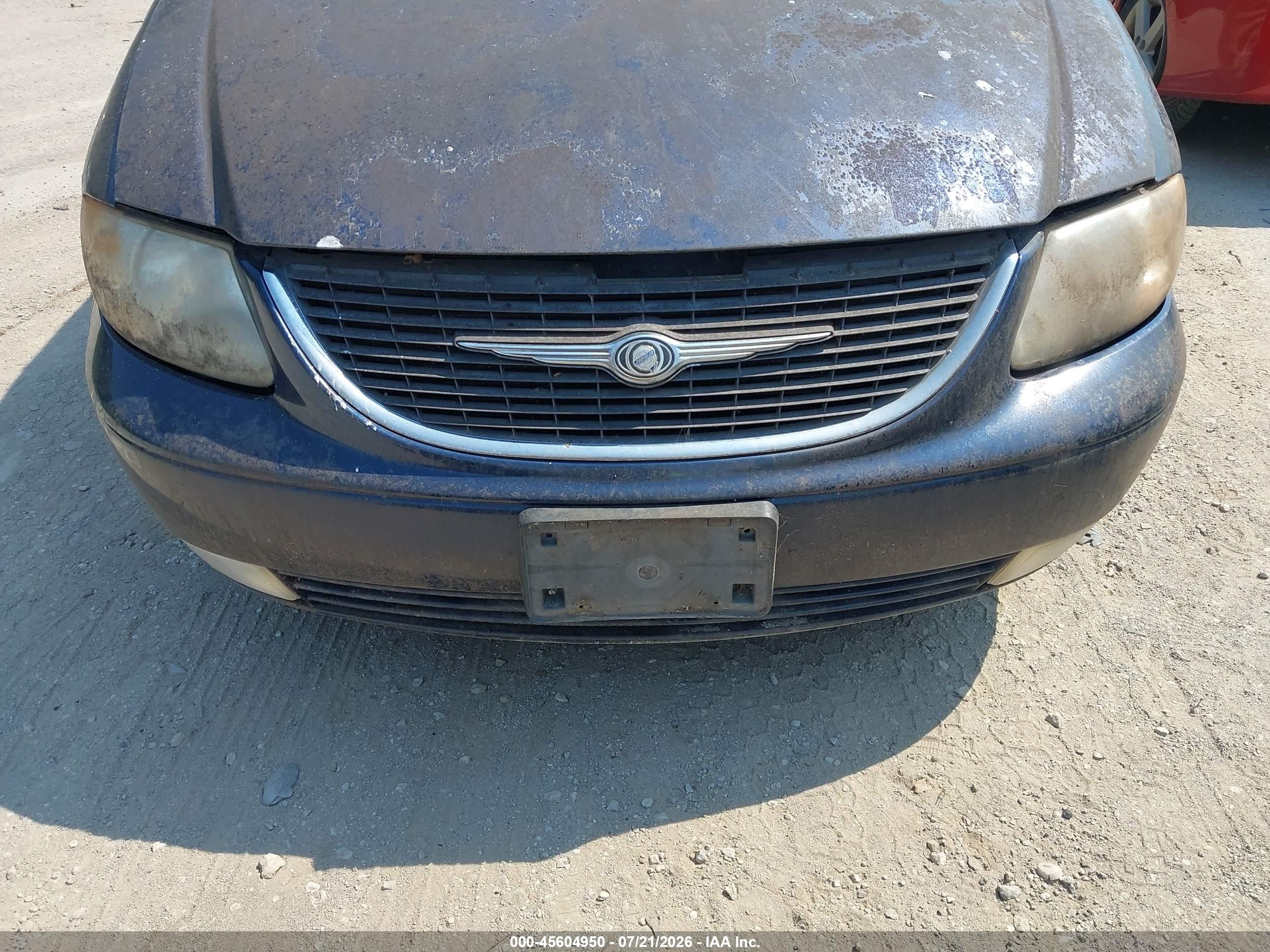 2002 Chrysler Town & Country Lxi Blue vin: 2C4GP54L72R791485