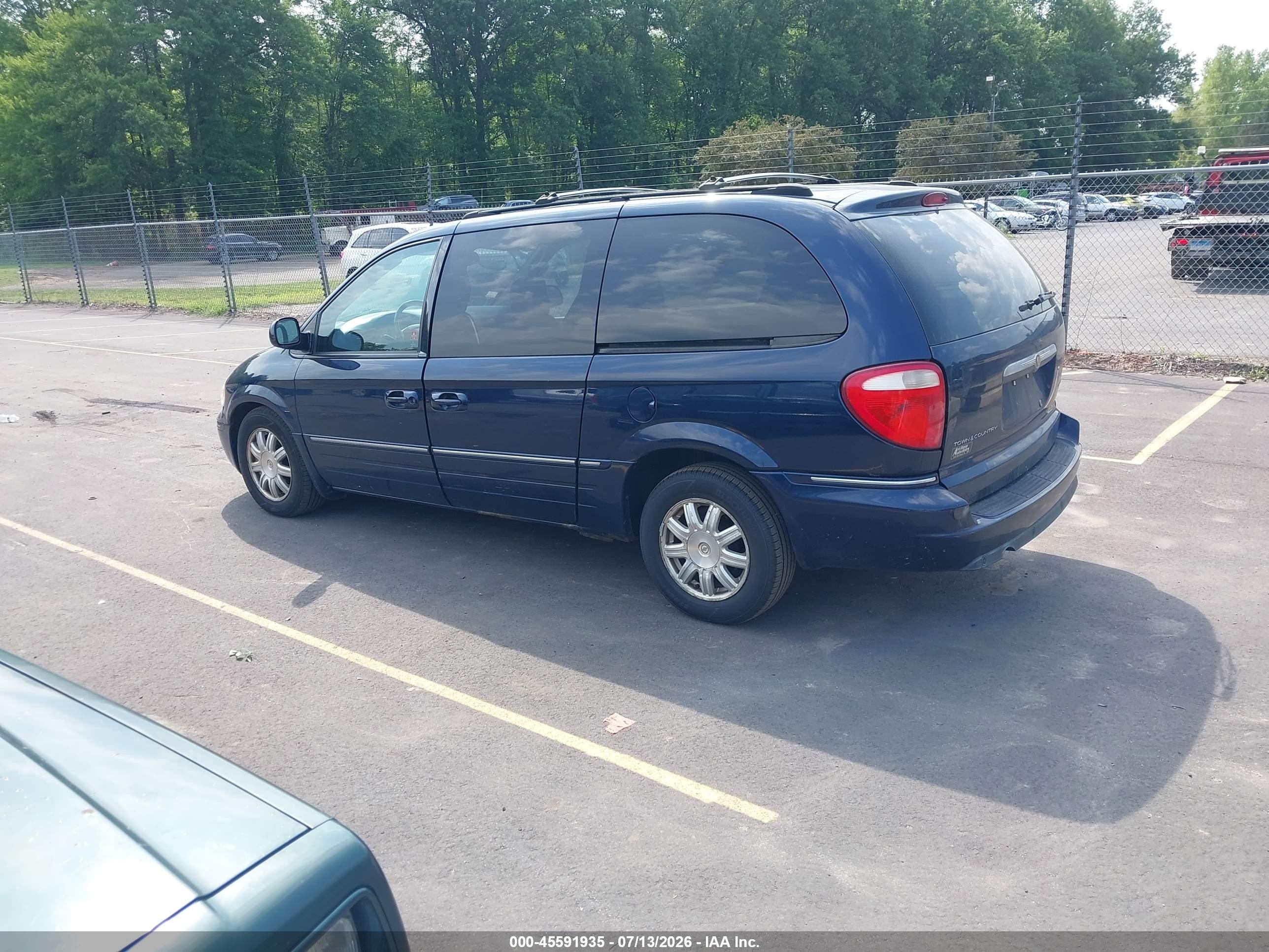 2005 Chrysler Town & Country Touring Синий vin: 2C4GP54L95R491290