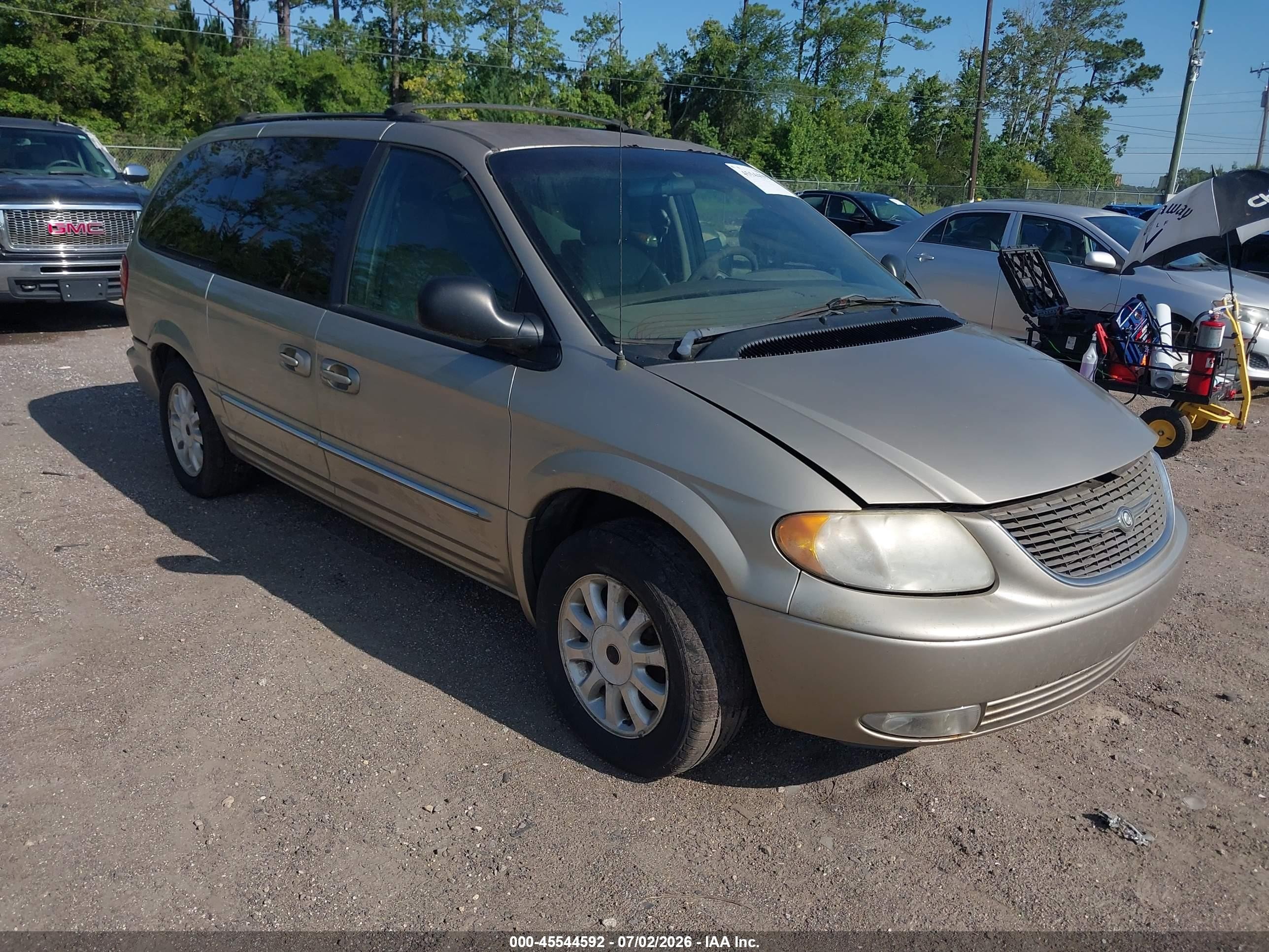 2002 Chrysler Town & Country Lxi Beige vin: 2C4GP54LX2R630967