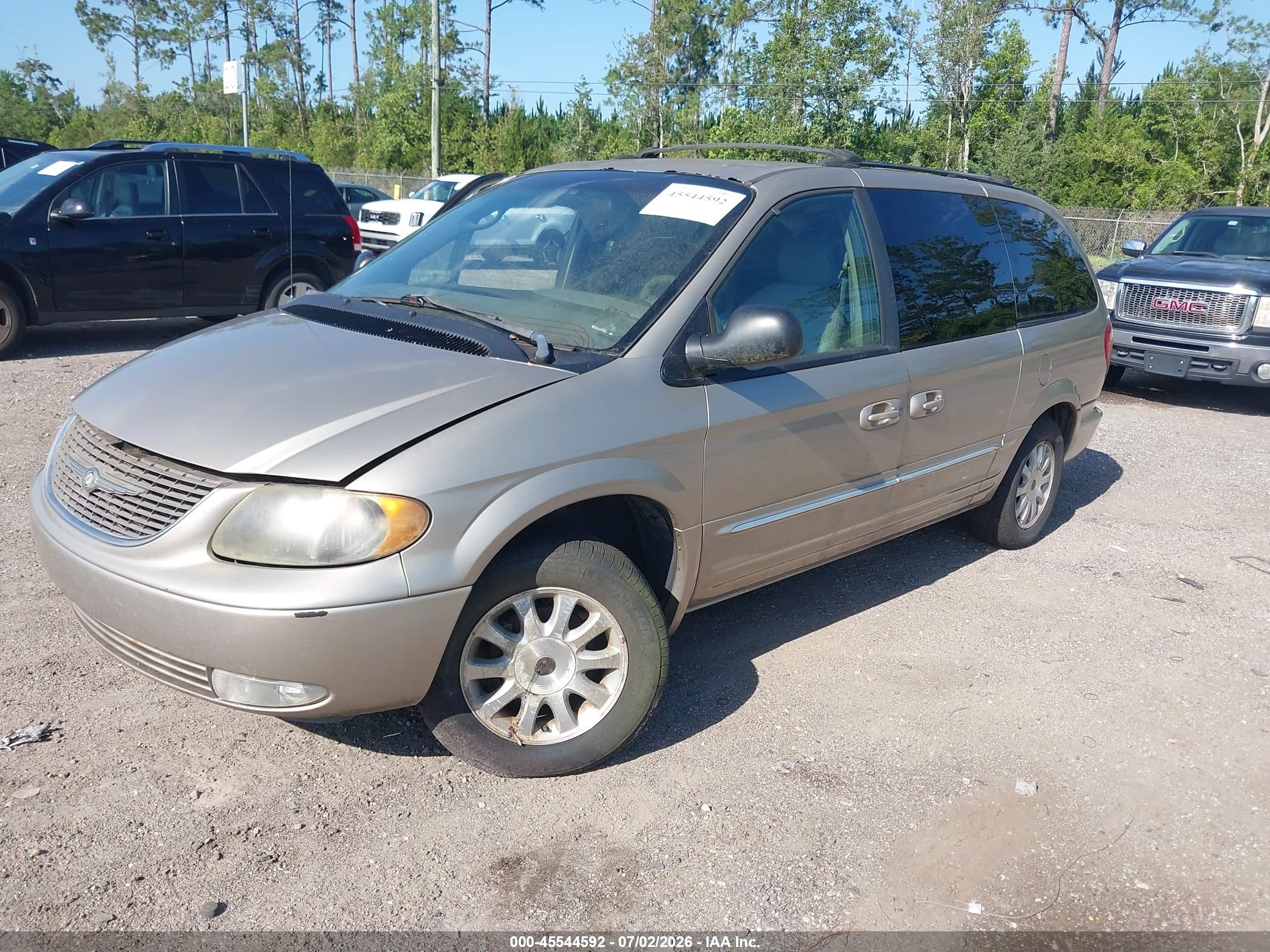 2002 Chrysler Town & Country Lxi Beige vin: 2C4GP54LX2R630967