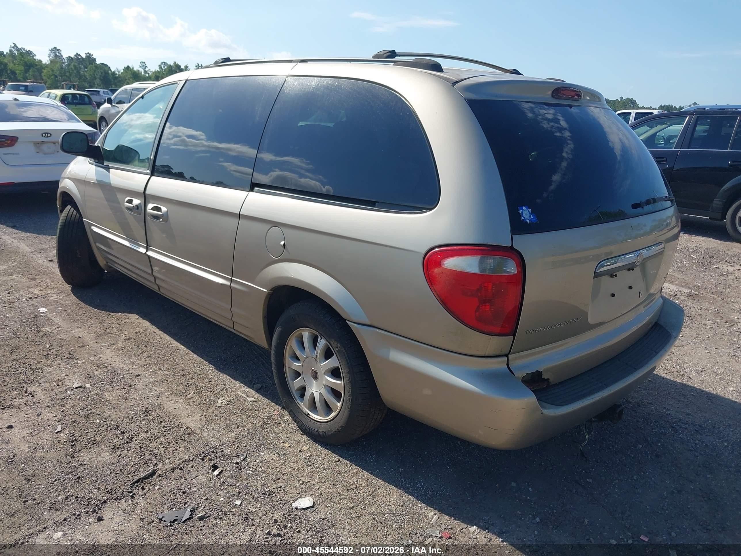 2002 Chrysler Town & Country Lxi Beige vin: 2C4GP54LX2R630967