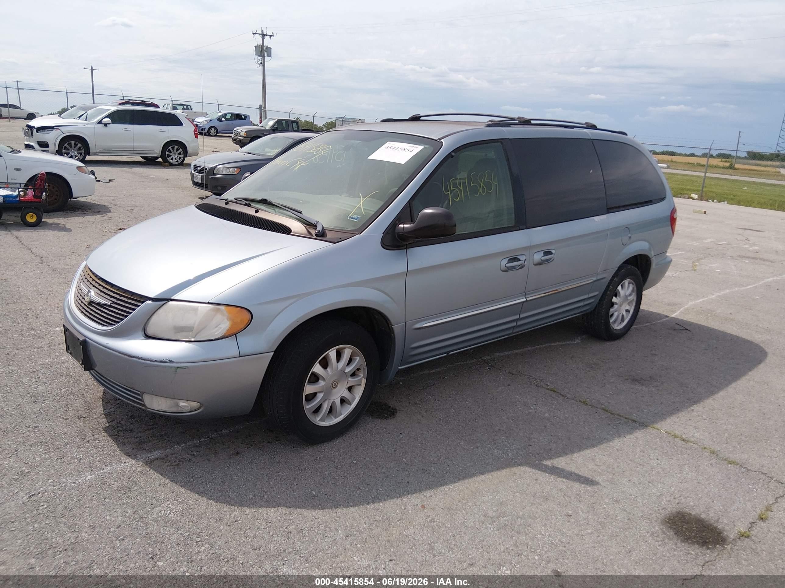 2003 Chrysler Town & Country Lxi Синий vin: 2C4GP54LX3R225113