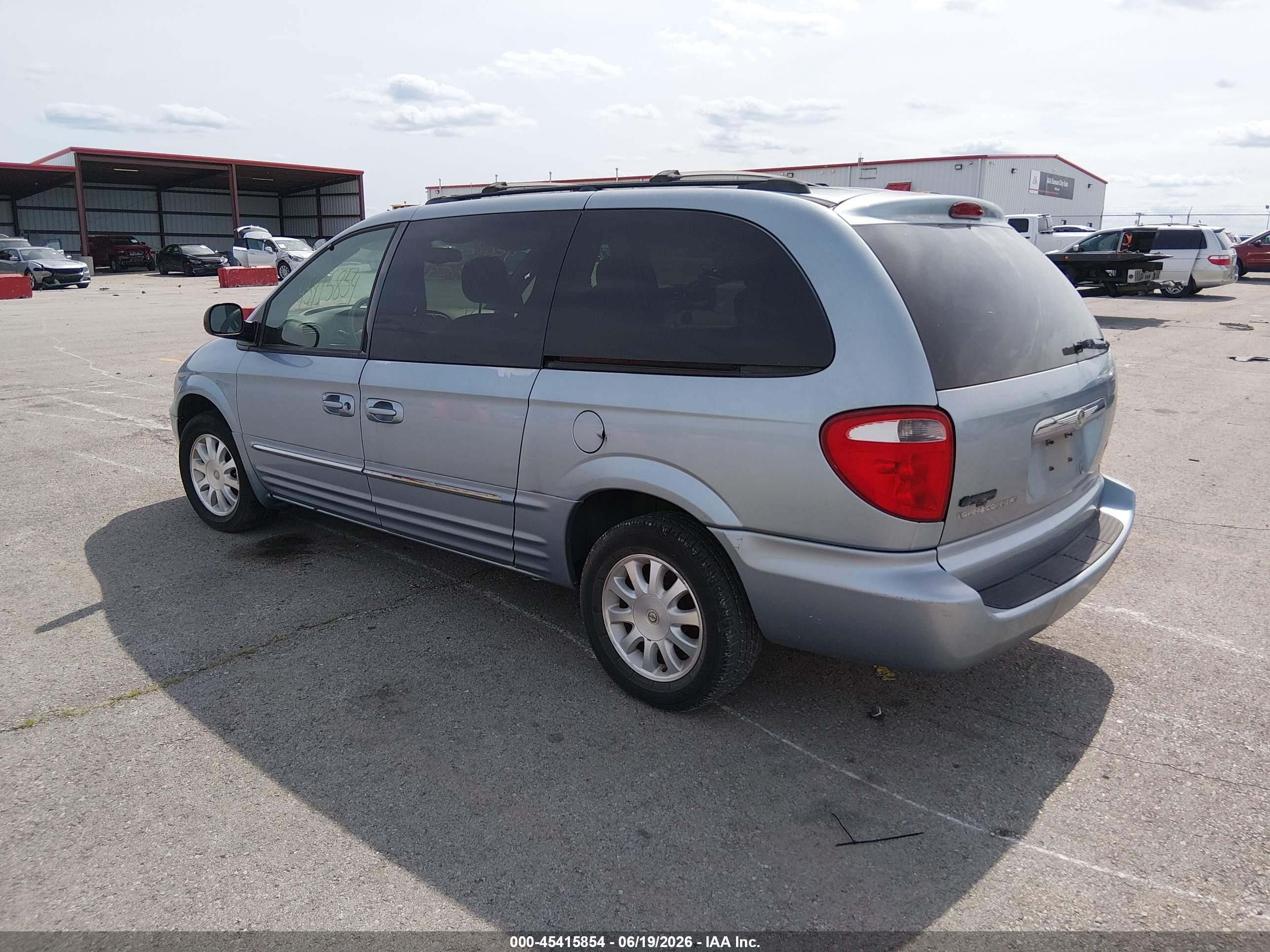 2003 Chrysler Town & Country Lxi Синий vin: 2C4GP54LX3R225113