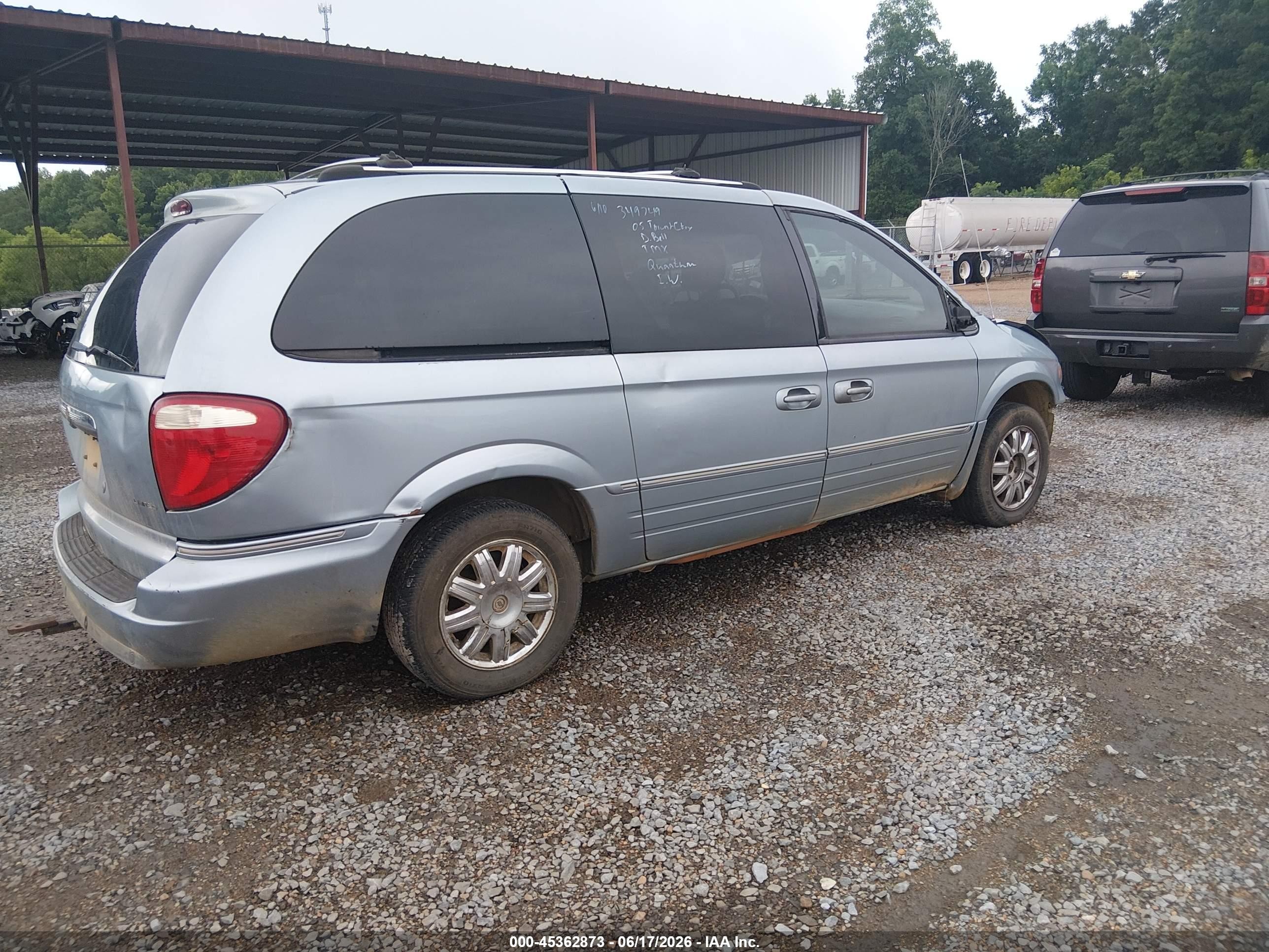 2005 Chrysler Town & Country Limited Blue vin: 2C4GP64L55R349749